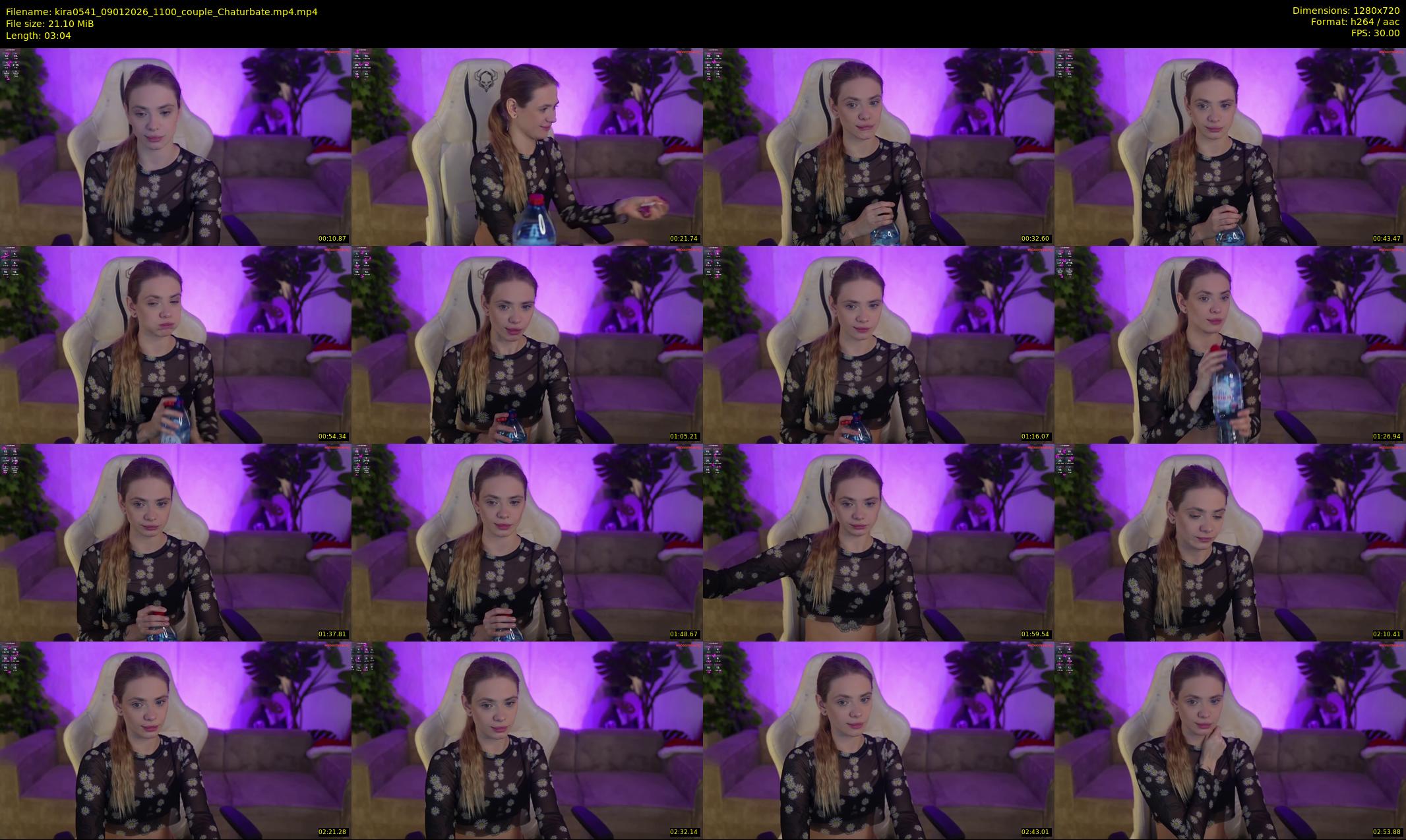 kira0541 — 4 minute Chaturbate couple cam show recording, 720p, Jan 9, 2026