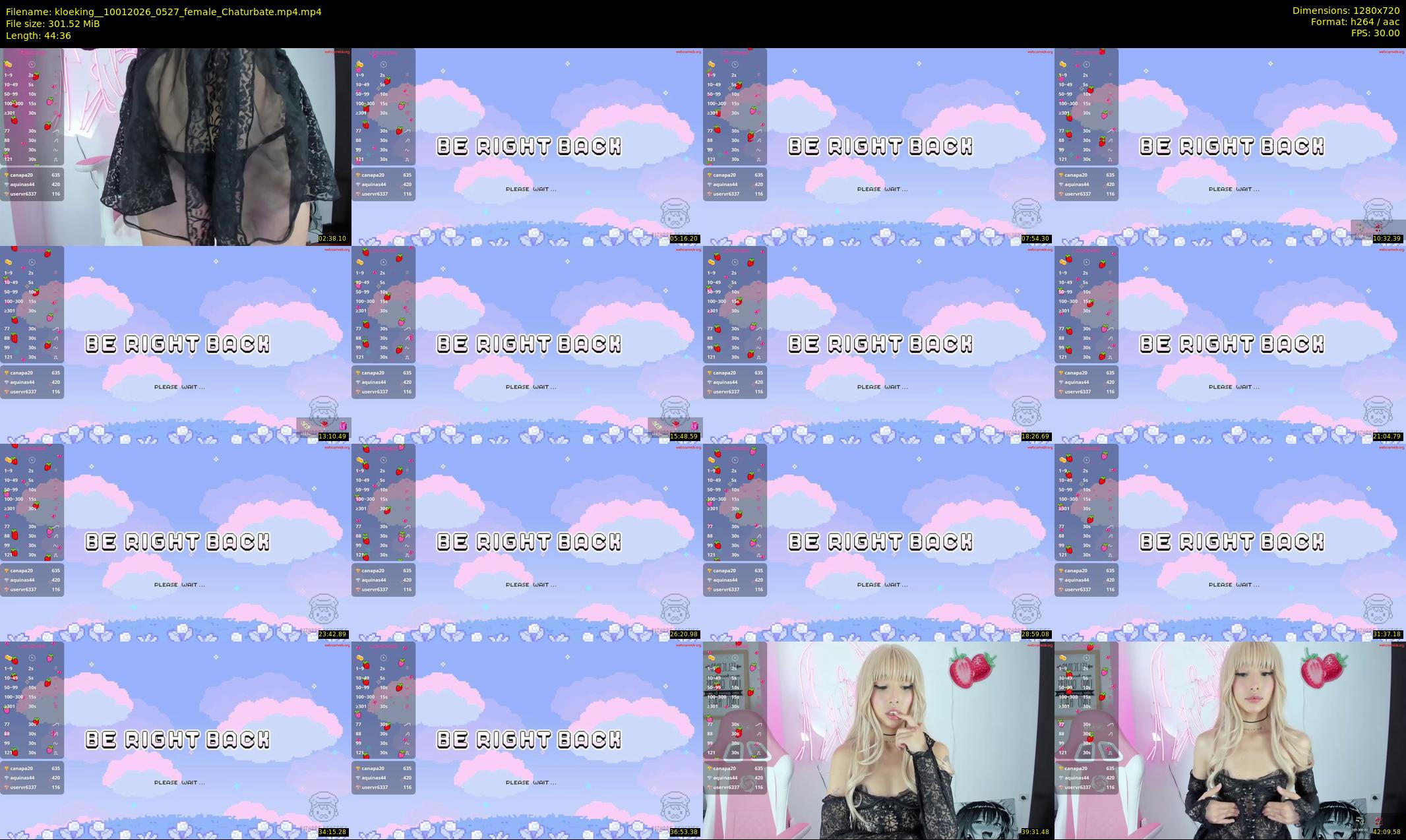 kloeking_ — 45 minute Chaturbate female cam show recording, 720p, Jan 10, 2026
