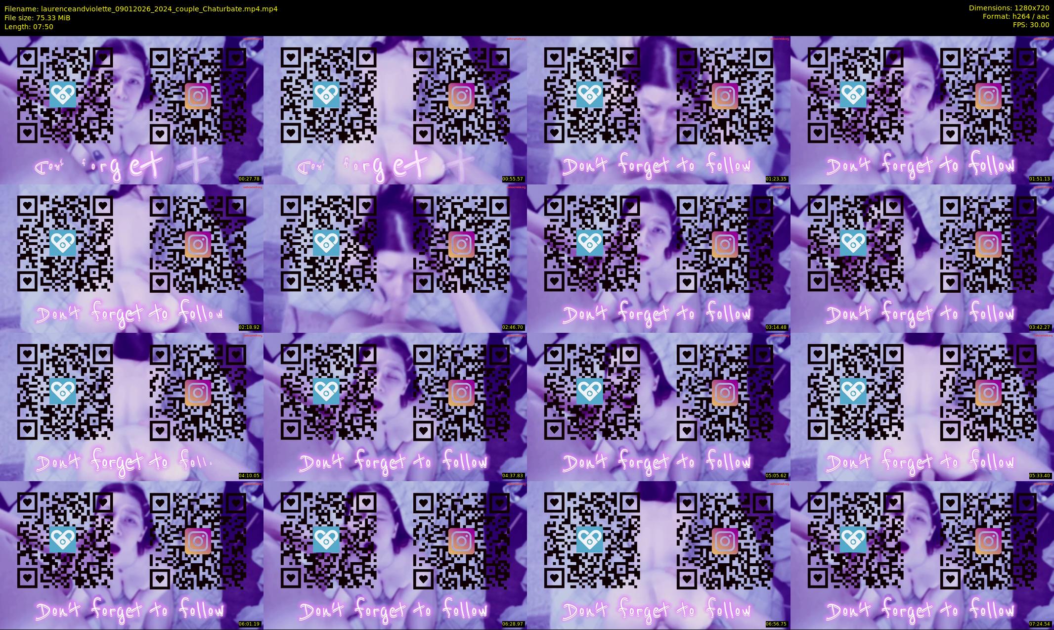 laurenceandviolette — 8 minute Chaturbate couple cam show recording, 720p, Jan 9, 2026