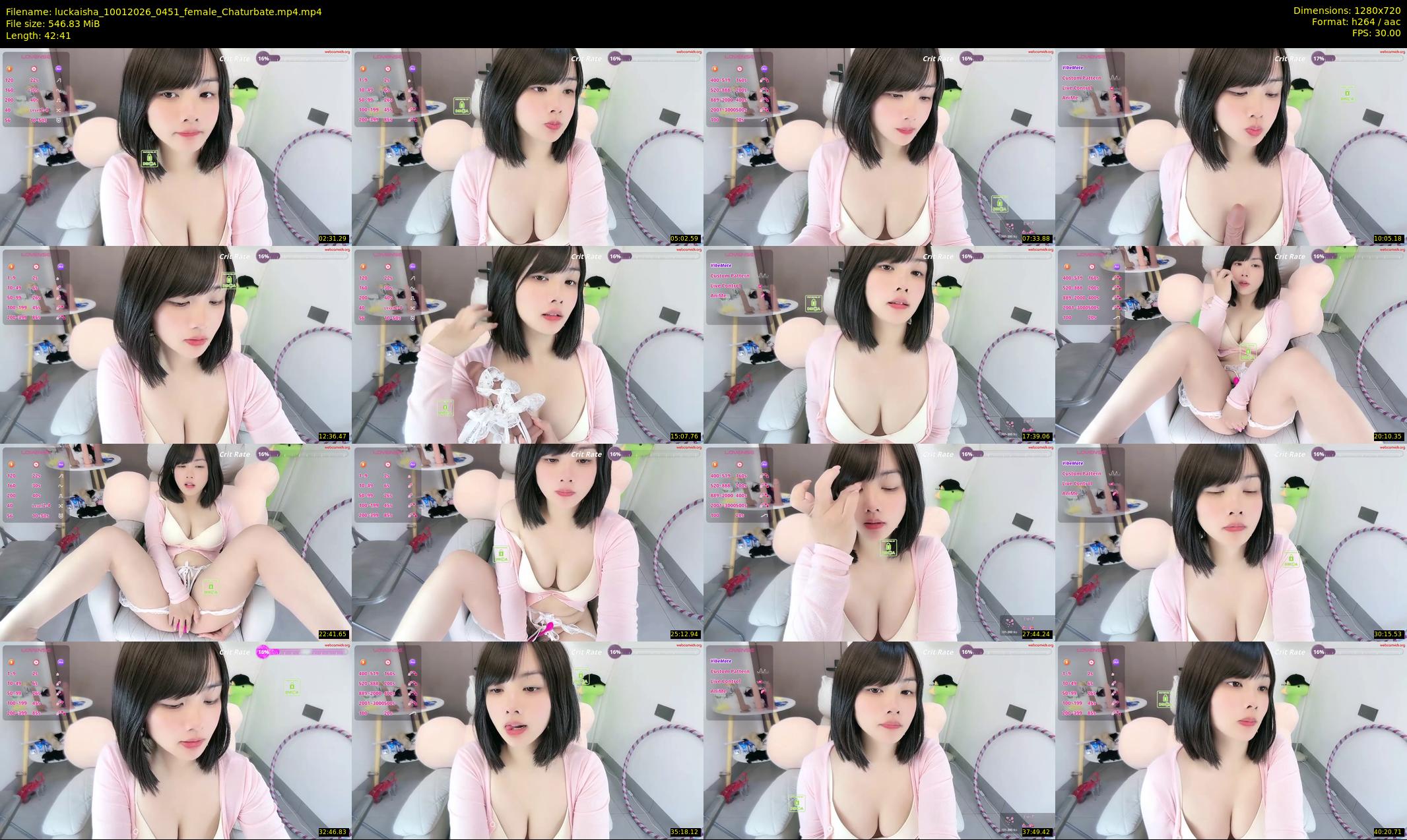 luckaisha — 43 minute Chaturbate female cam show recording, 720p, Jan 10, 2026