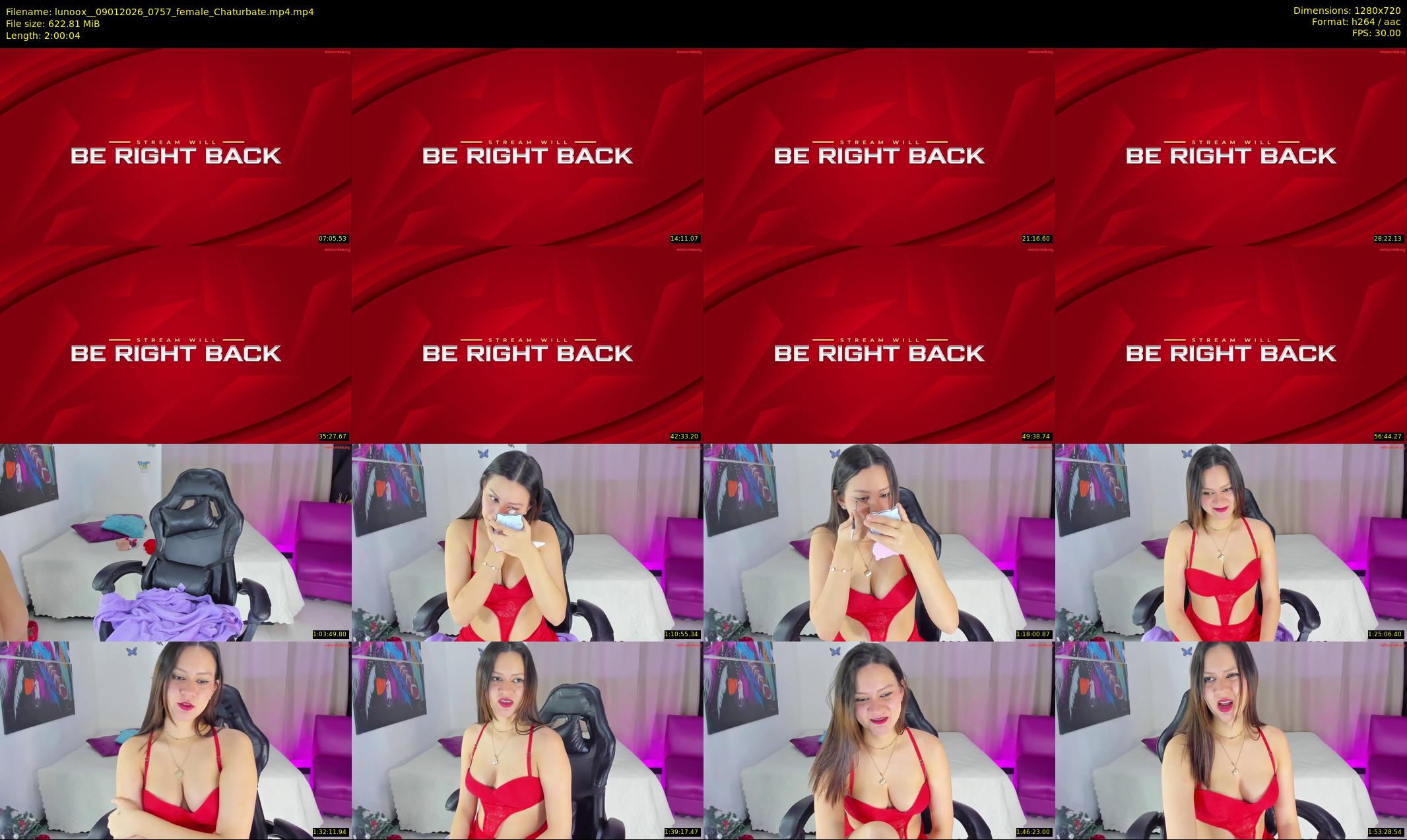 lunoox_ — 121 minute Chaturbate female cam show recording, 720p, Jan 9, 2026