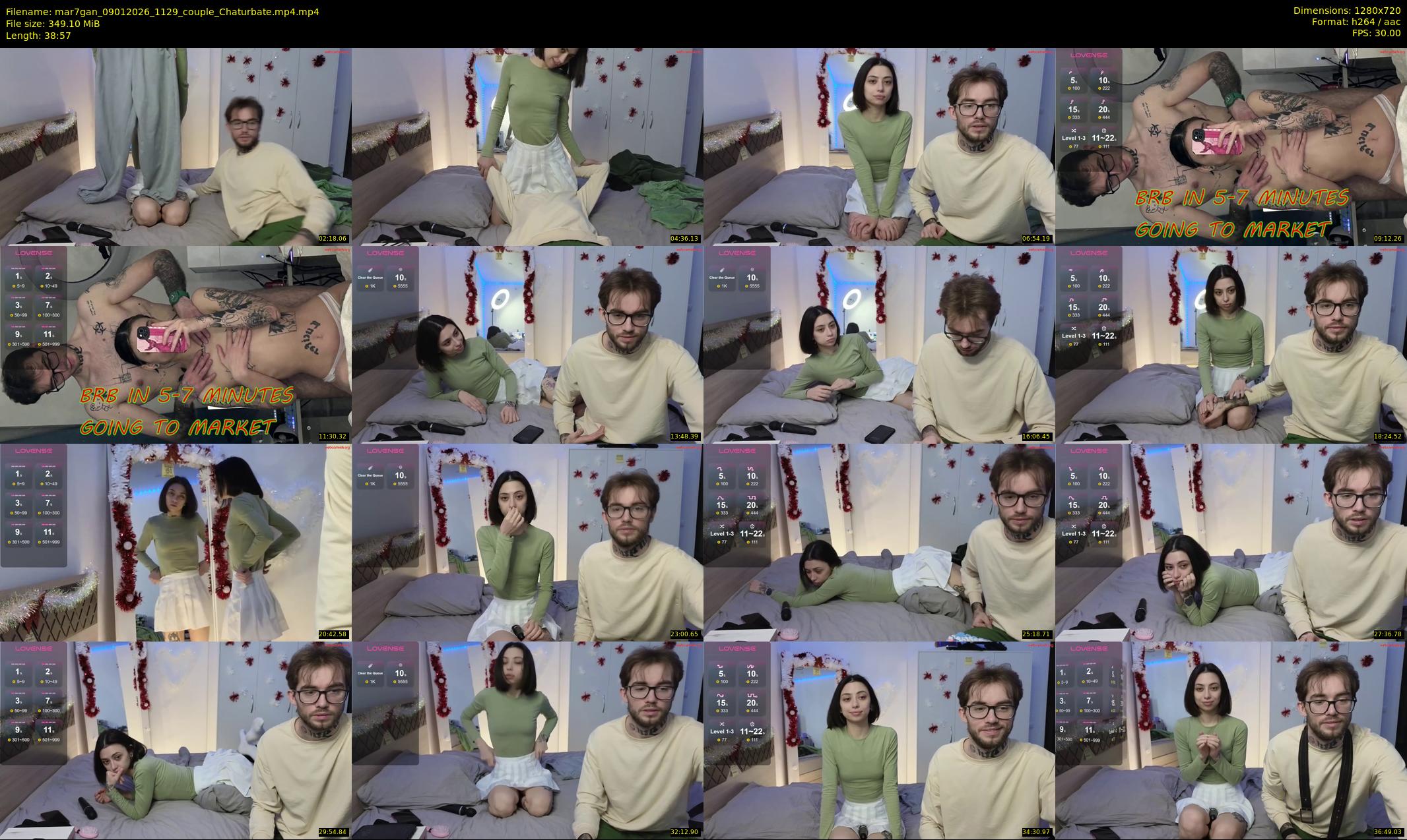 mar7gan — 39 minute Chaturbate couple cam show recording, 720p, Jan 9, 2026