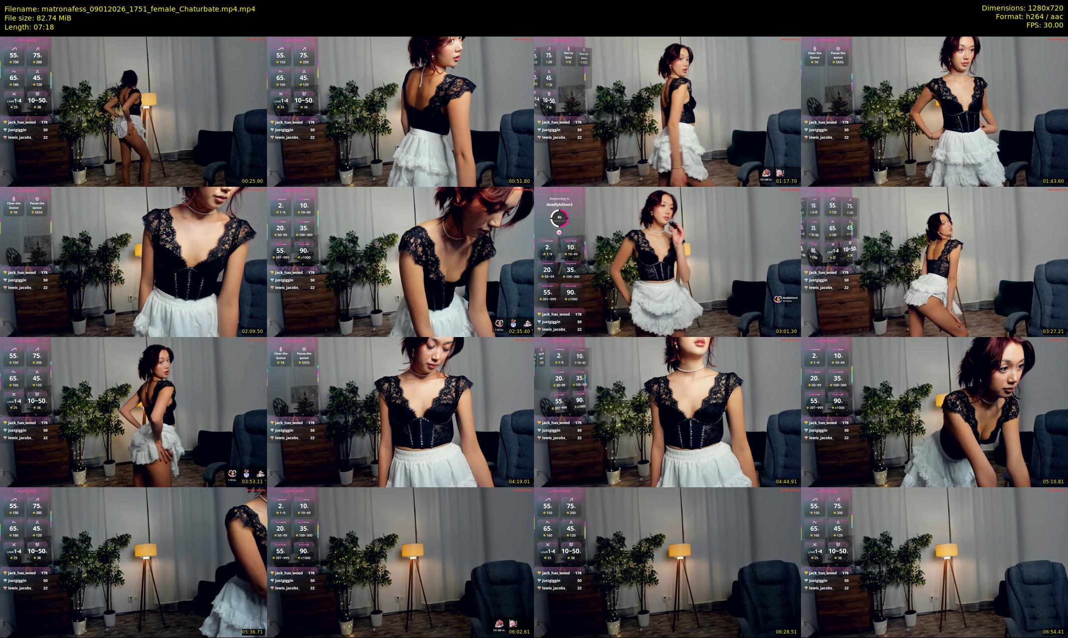 matronafess — 8 minute Chaturbate female cam show recording, 720p, Jan 9, 2026