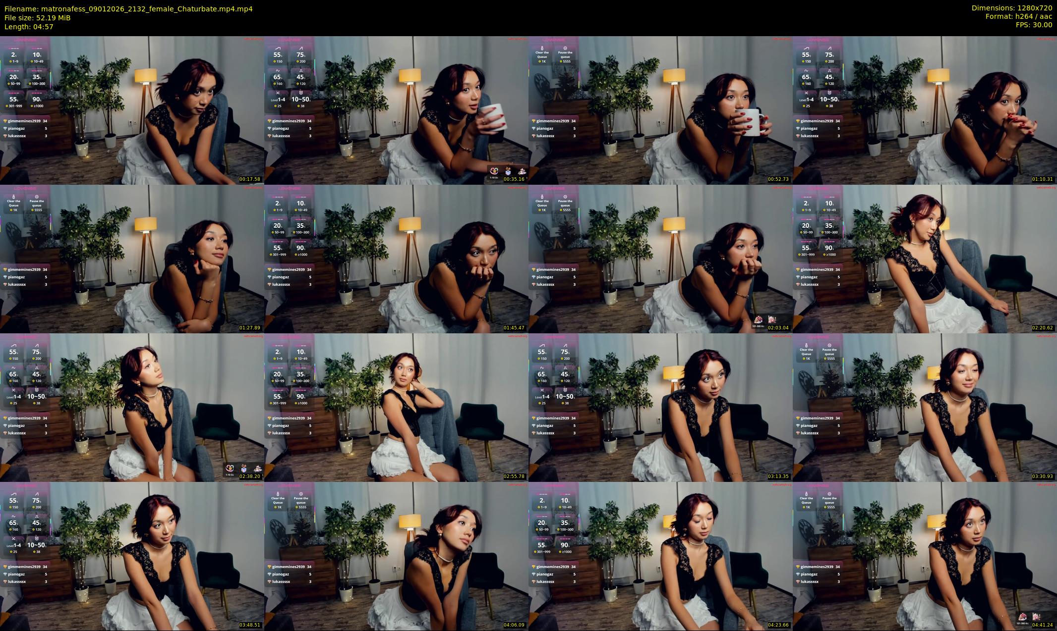 matronafess — 5 minute Chaturbate female cam show recording, 720p, Jan 9, 2026