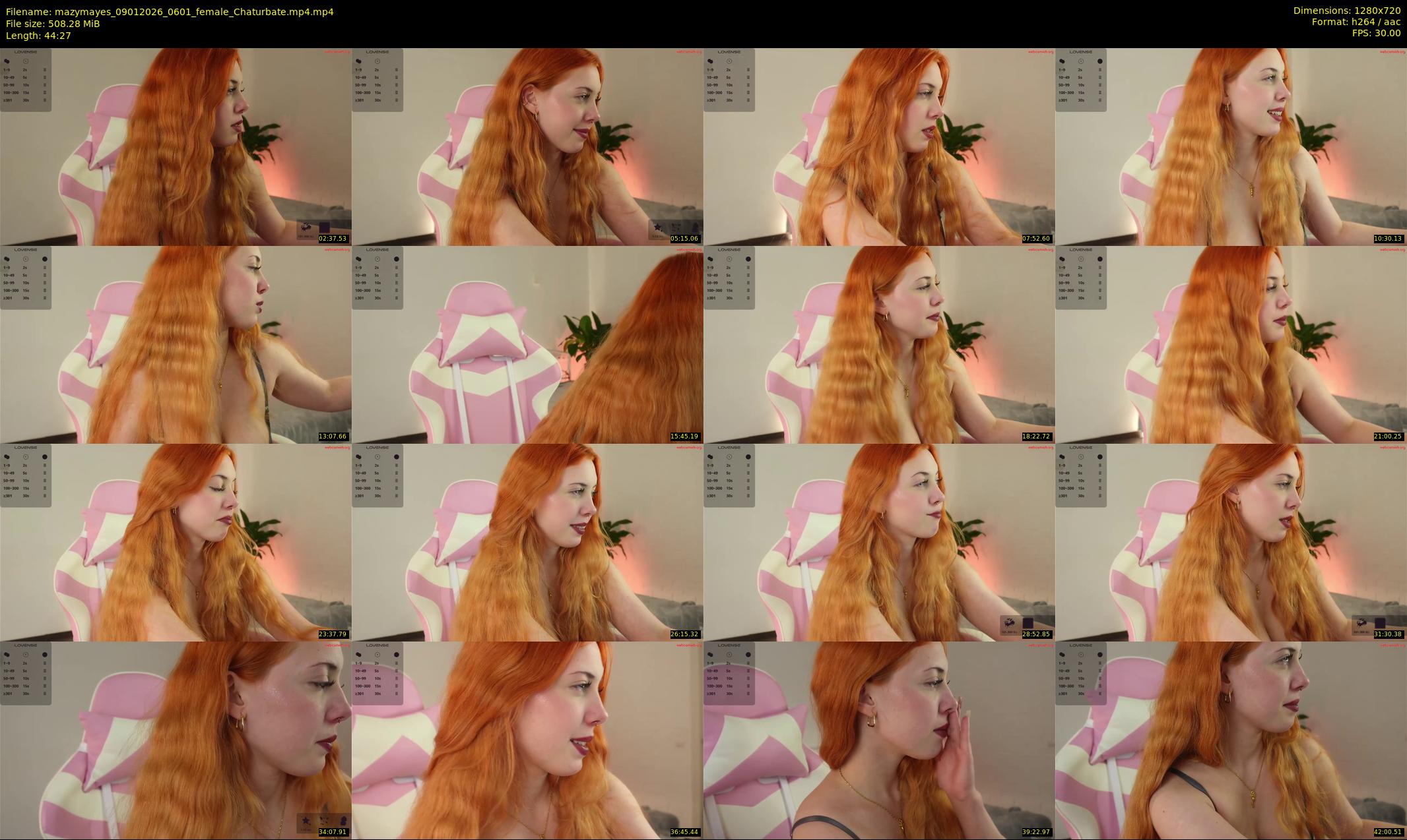 mazymayes — 45 minute Chaturbate female cam show recording, 720p, Jan 9, 2026