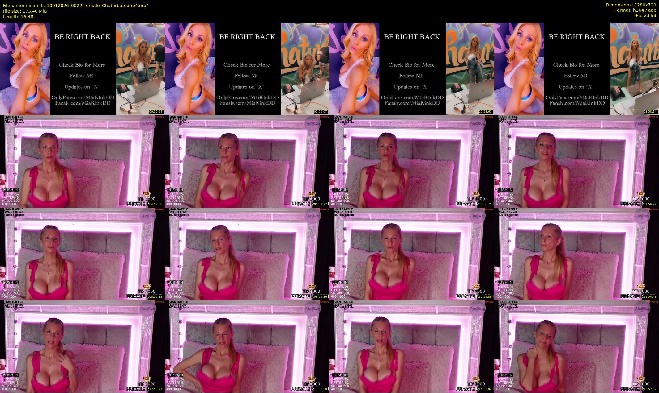 miamilfs — 17 minute Chaturbate female cam show recording, 720p, Jan 10, 2026
