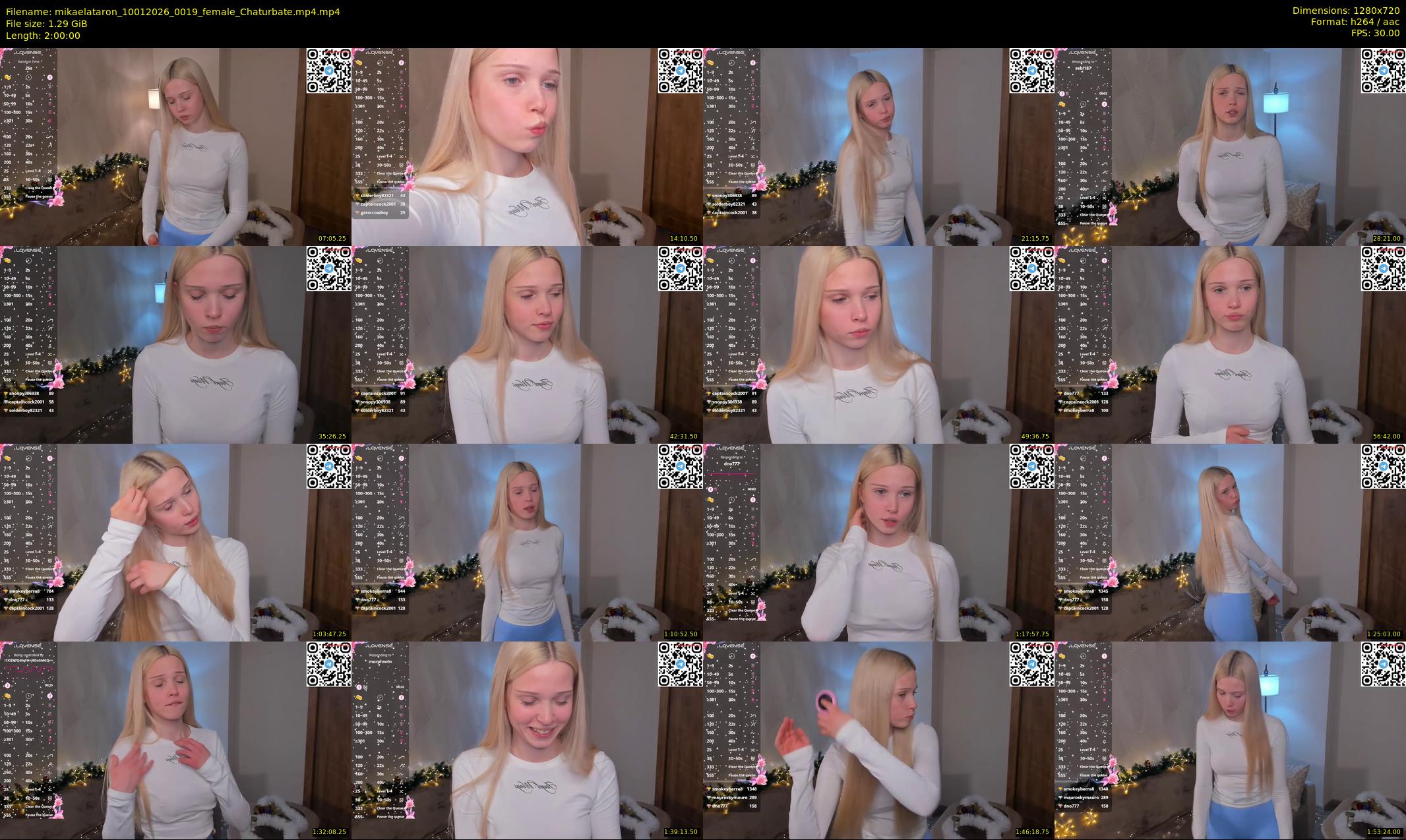 mikaelataron — 120 minute Chaturbate female cam show recording, 720p, Jan 10, 2026
