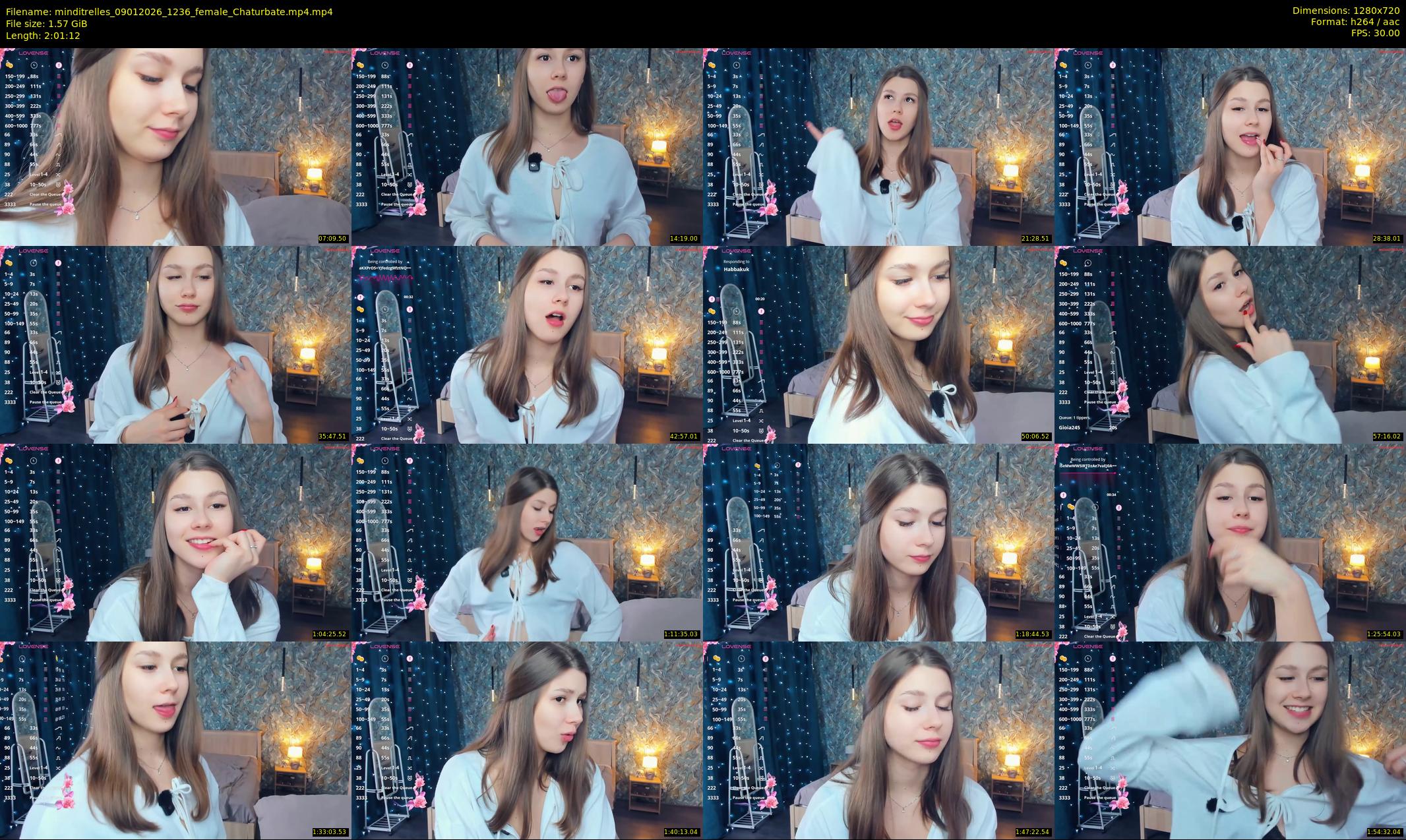 minditrelles — 122 minute Chaturbate female cam show recording, 720p, Jan 9, 2026