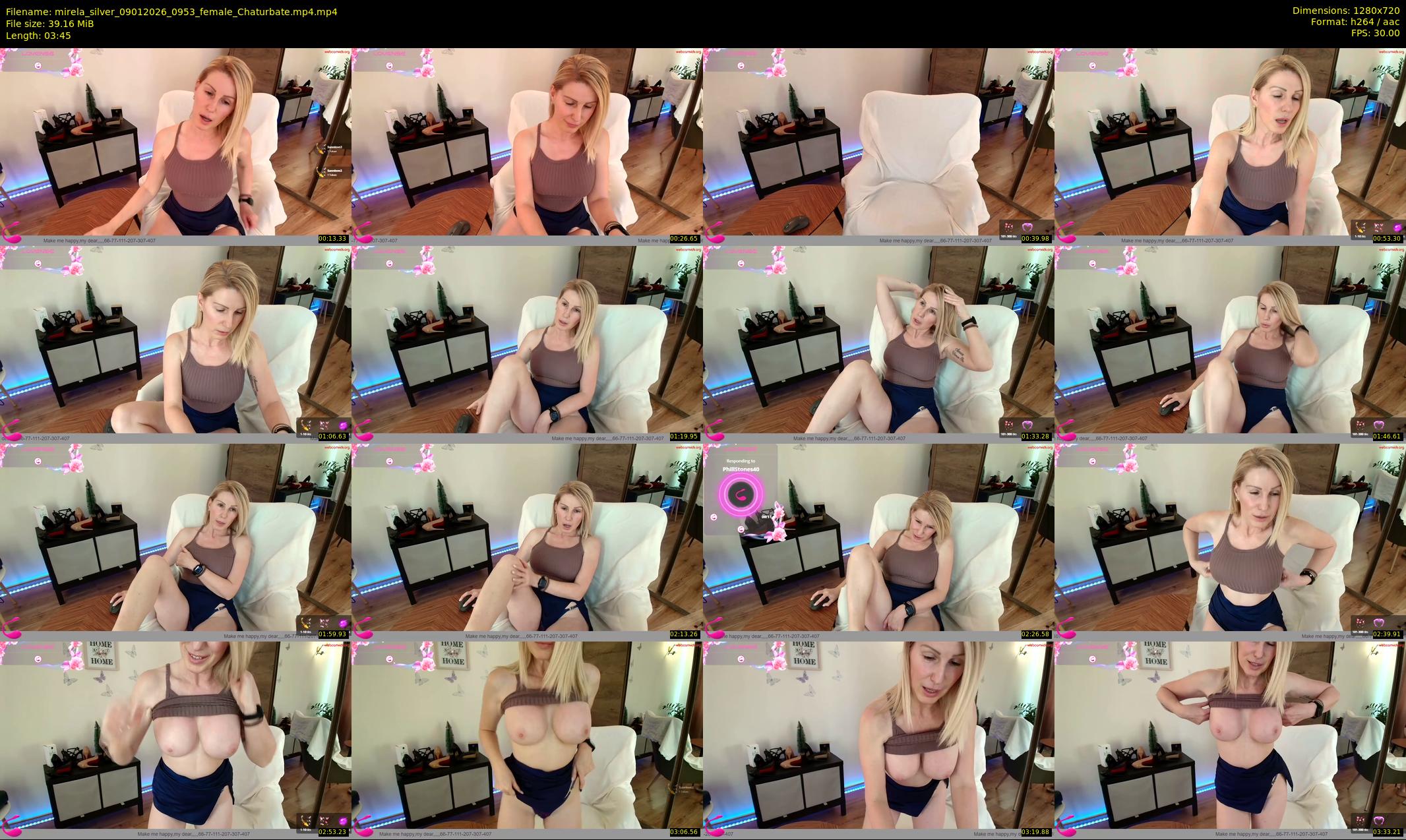 mirela_silver — 4 minute Chaturbate female cam show recording, 720p, Jan 9, 2026