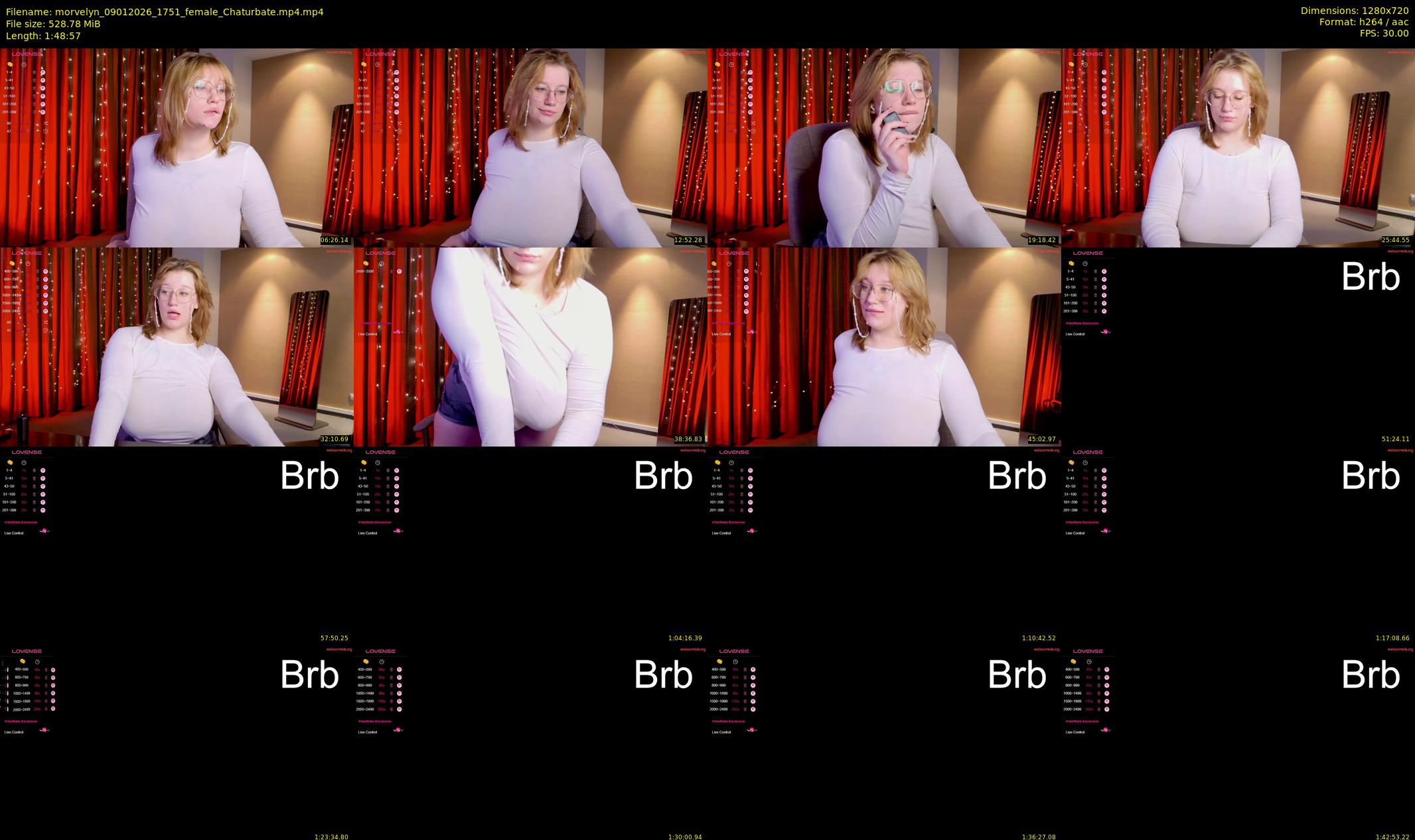 morvelyn — 109 minute Chaturbate female cam show recording, 720p, Jan 9, 2026