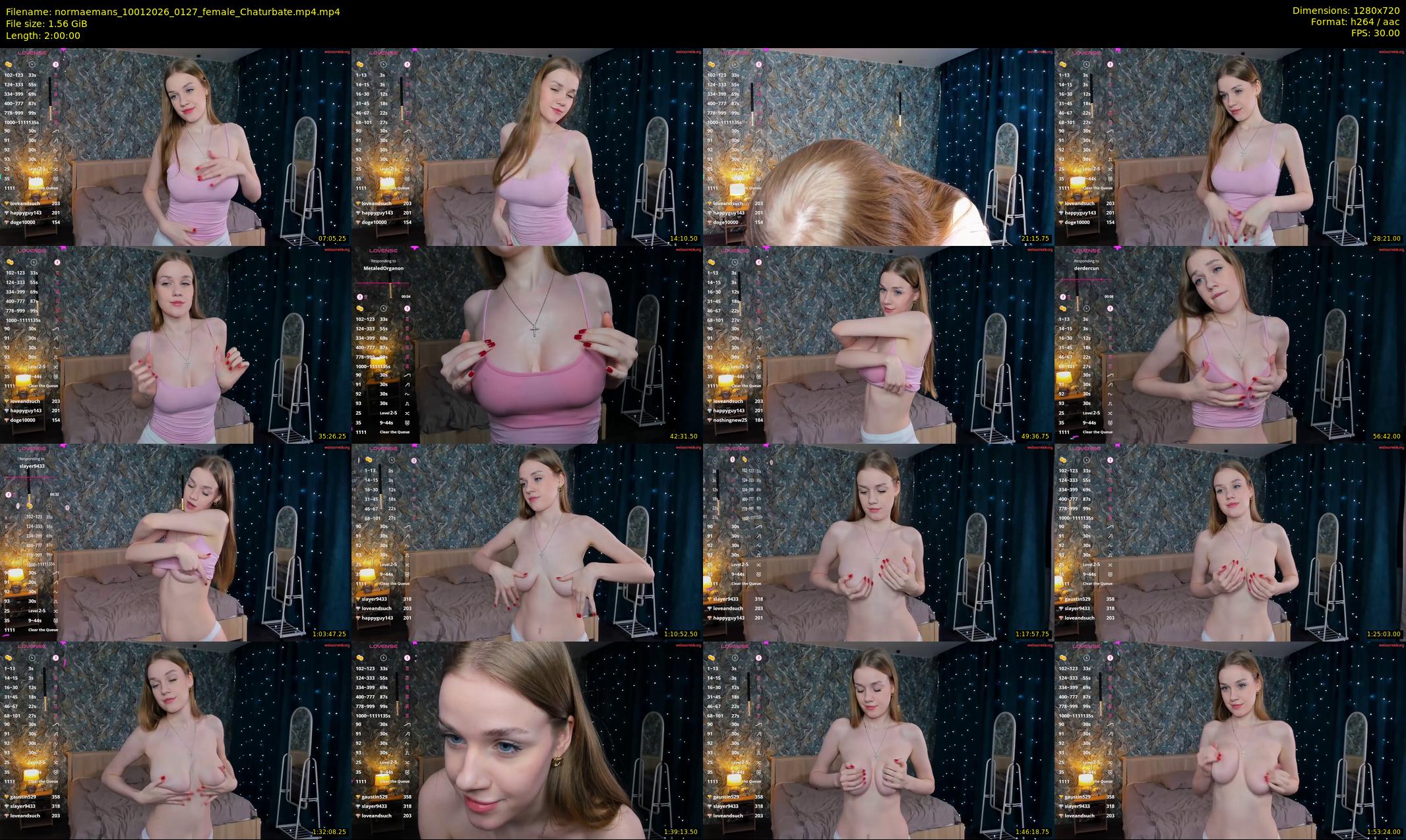 normaemans — 120 minute Chaturbate female cam show recording, 720p, Jan 10, 2026