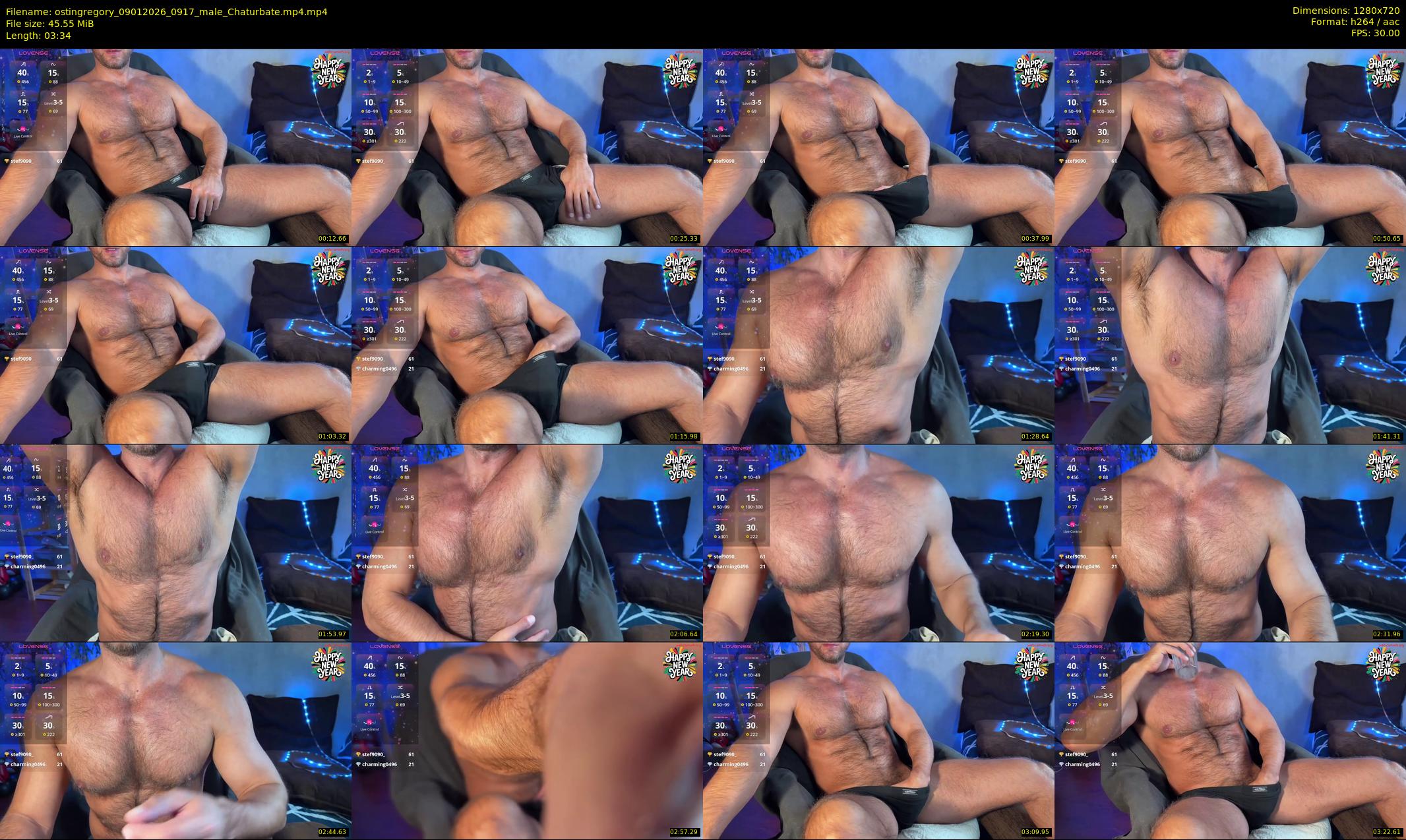 ostingregory — 4 minute Chaturbate male cam show recording, 720p, Jan 9, 2026