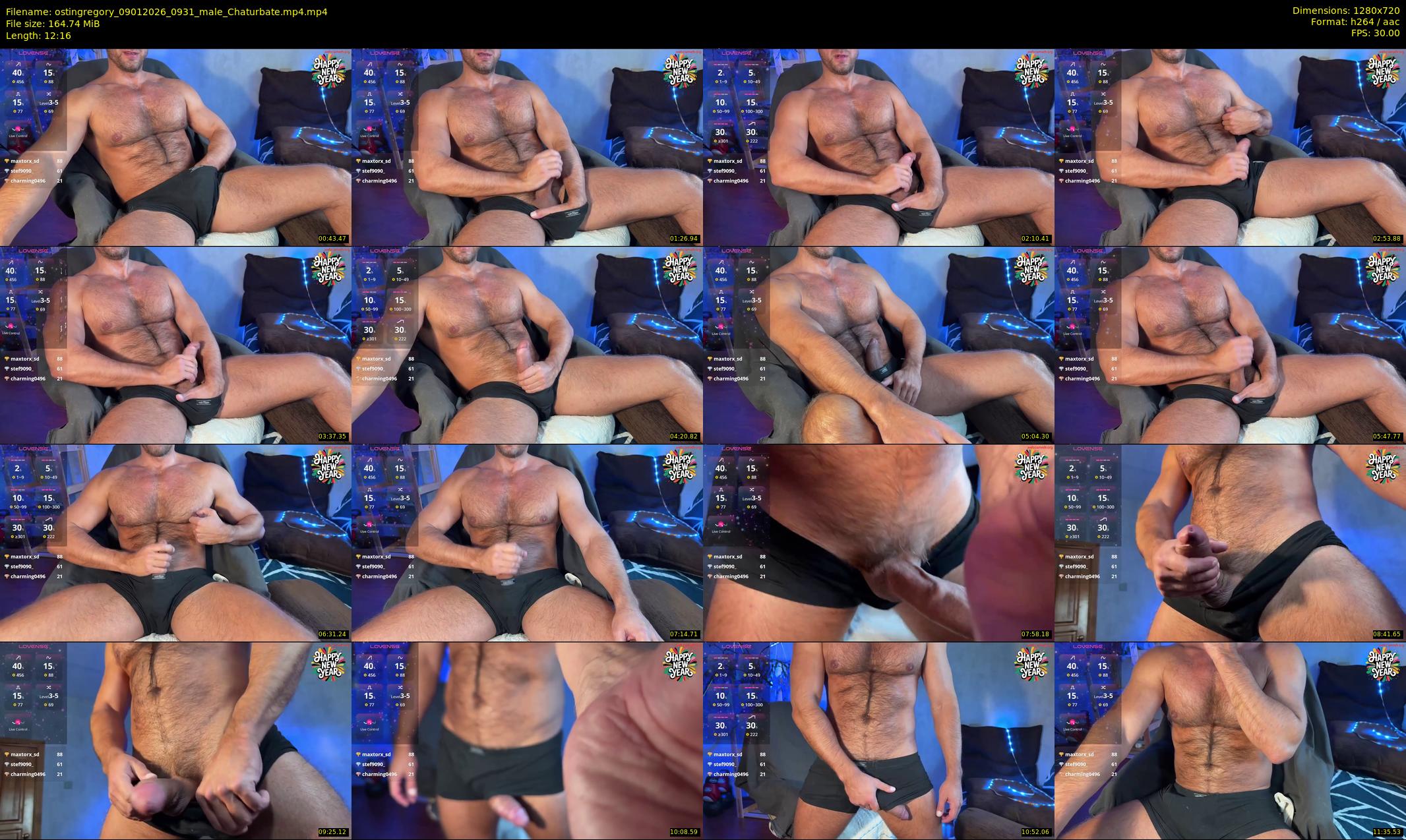ostingregory — 13 minute Chaturbate male cam show recording, 720p, Jan 9, 2026