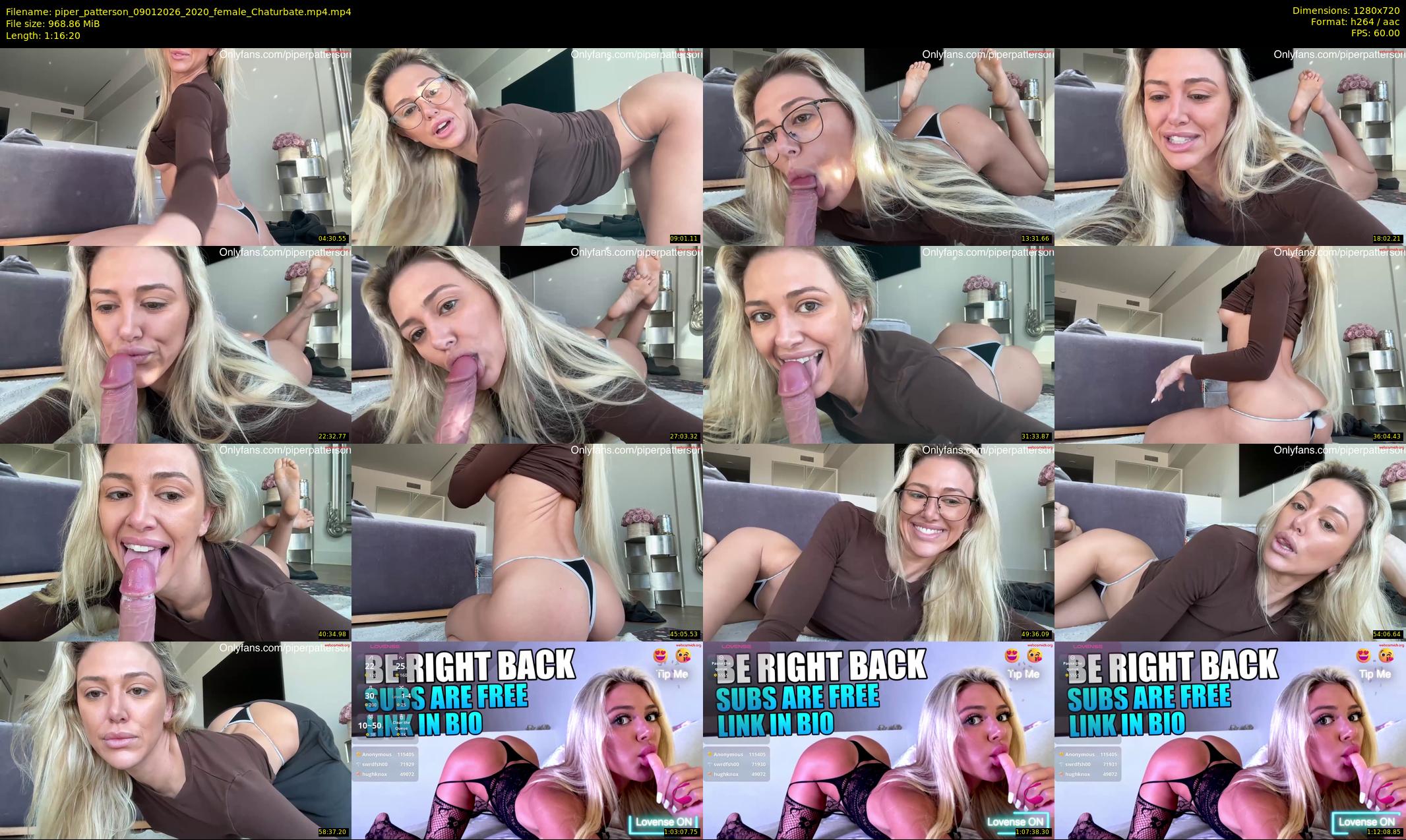 piper_patterson — 77 minute Chaturbate female cam show recording, 720p, Jan 9, 2026