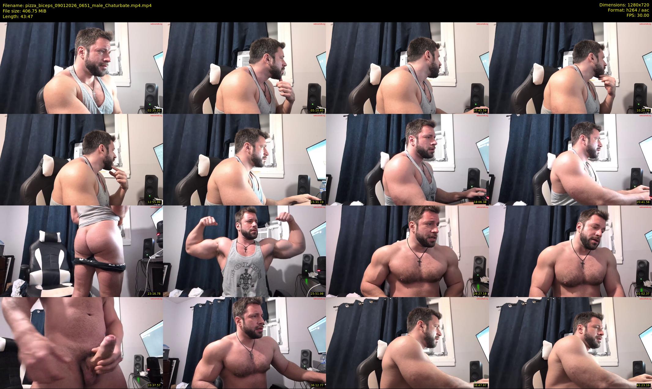 pizza_biceps — 44 minute Chaturbate male cam show recording, 720p, Jan 9, 2026