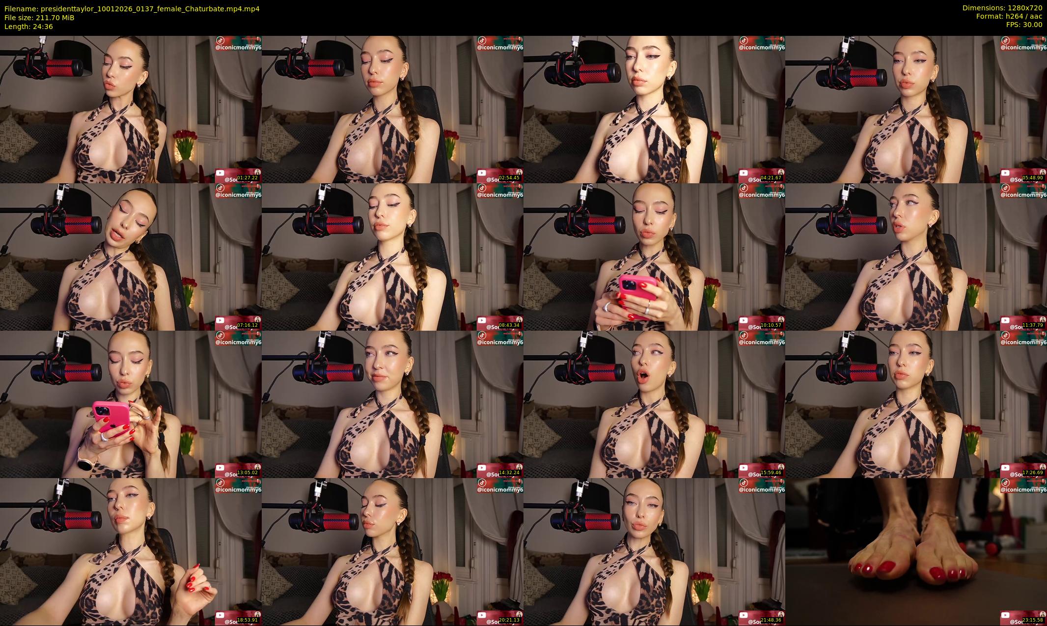 presidenttaylor — 25 minute Chaturbate female cam show recording, 720p, Jan 10, 2026