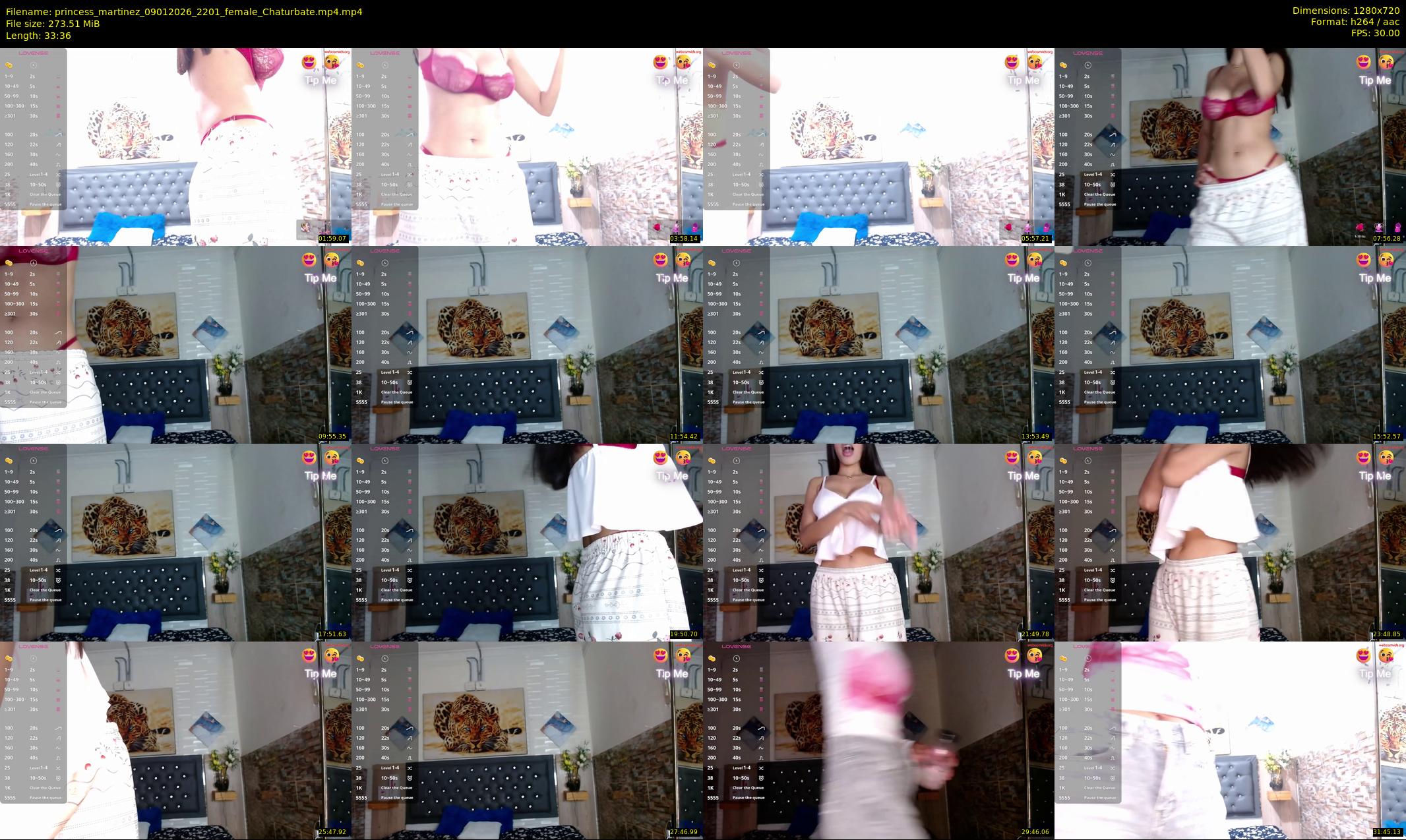 princess_martinez — 34 minute Chaturbate female cam show recording, 720p, Jan 9, 2026