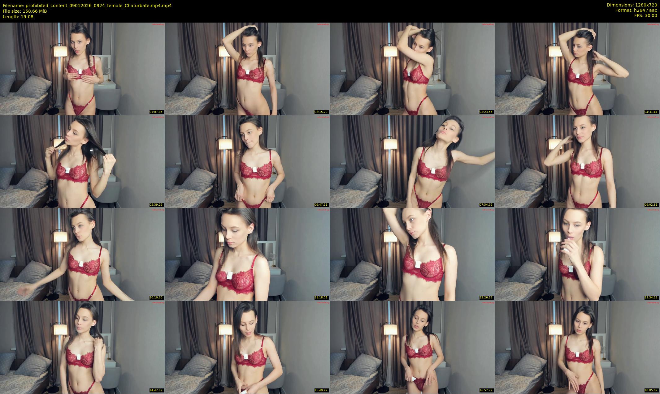 prohibited_content — 20 minute Chaturbate female cam show recording, 720p, Jan 9, 2026