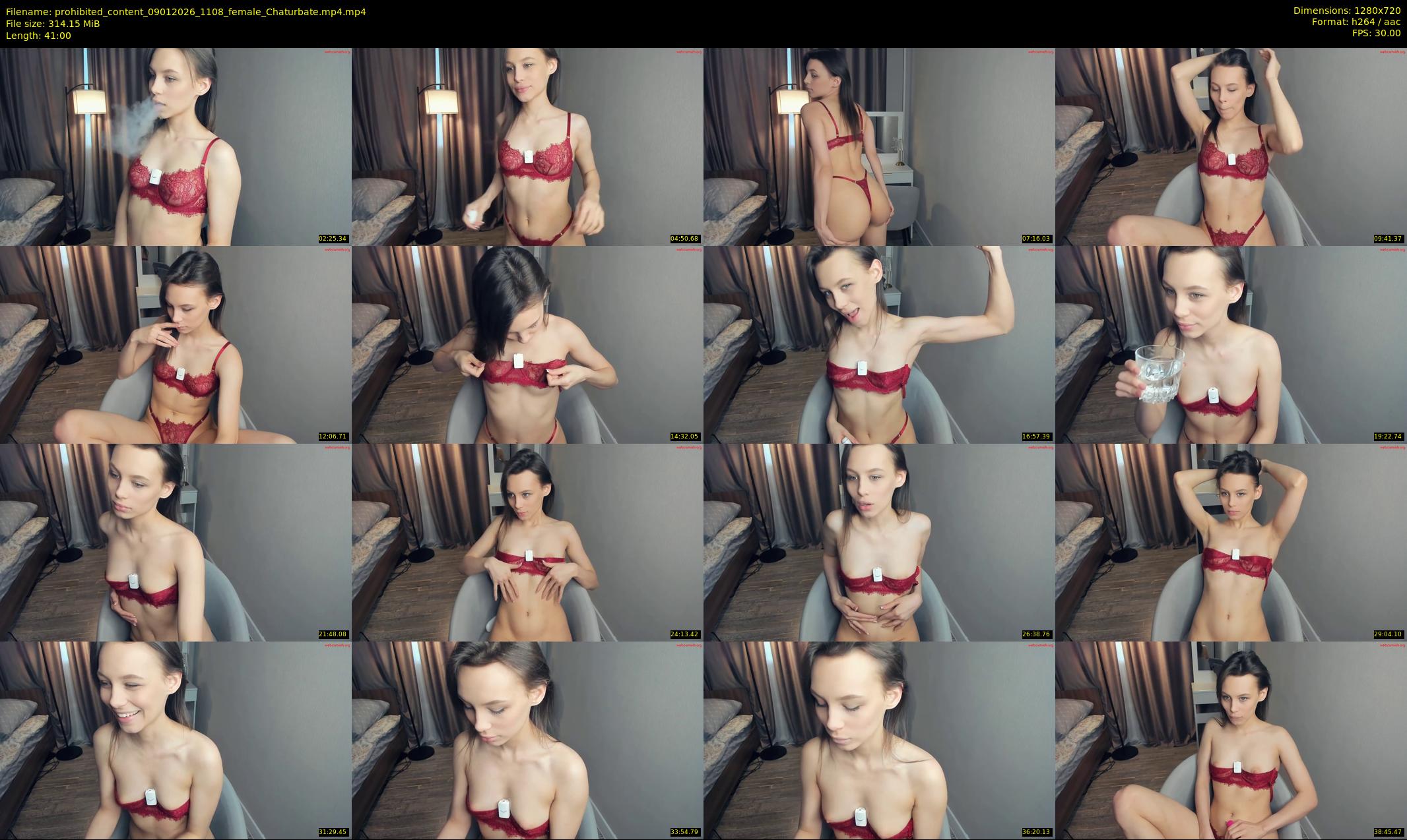 prohibited_content — 41 minute Chaturbate female cam show recording, 720p, Jan 9, 2026