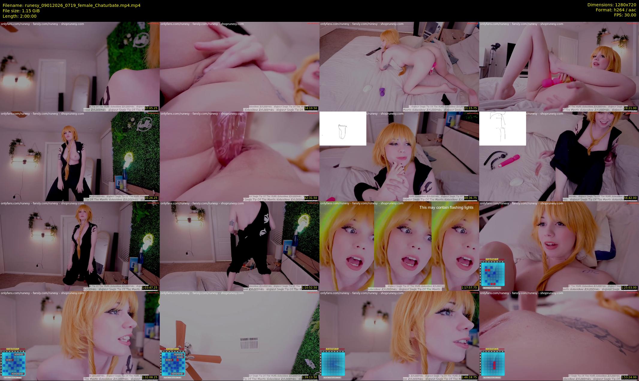 runesy — 120 minute Chaturbate female cam show recording, 720p, Jan 9, 2026