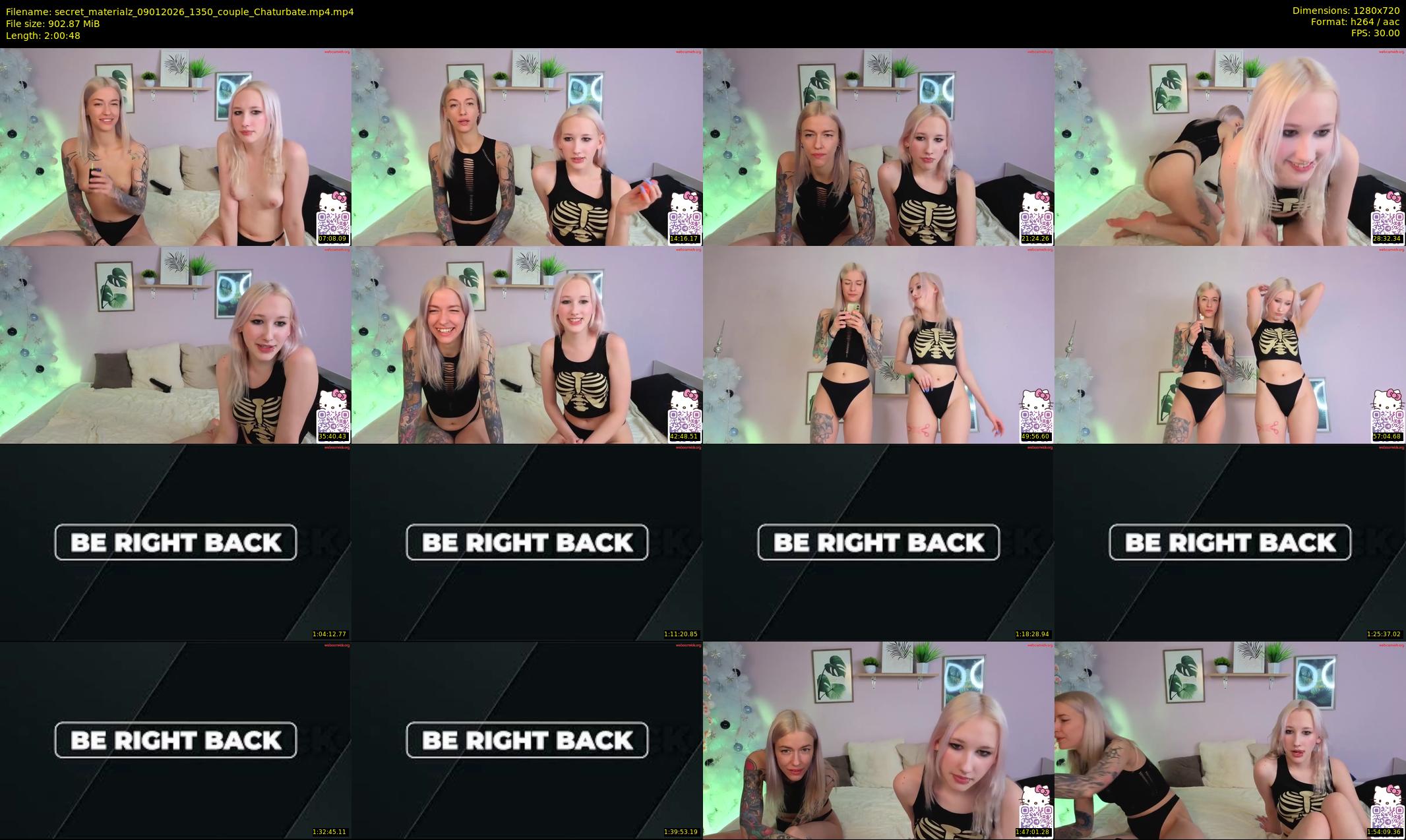 secret_materialz — 121 minute Chaturbate couple cam show recording, 720p, Jan 9, 2026