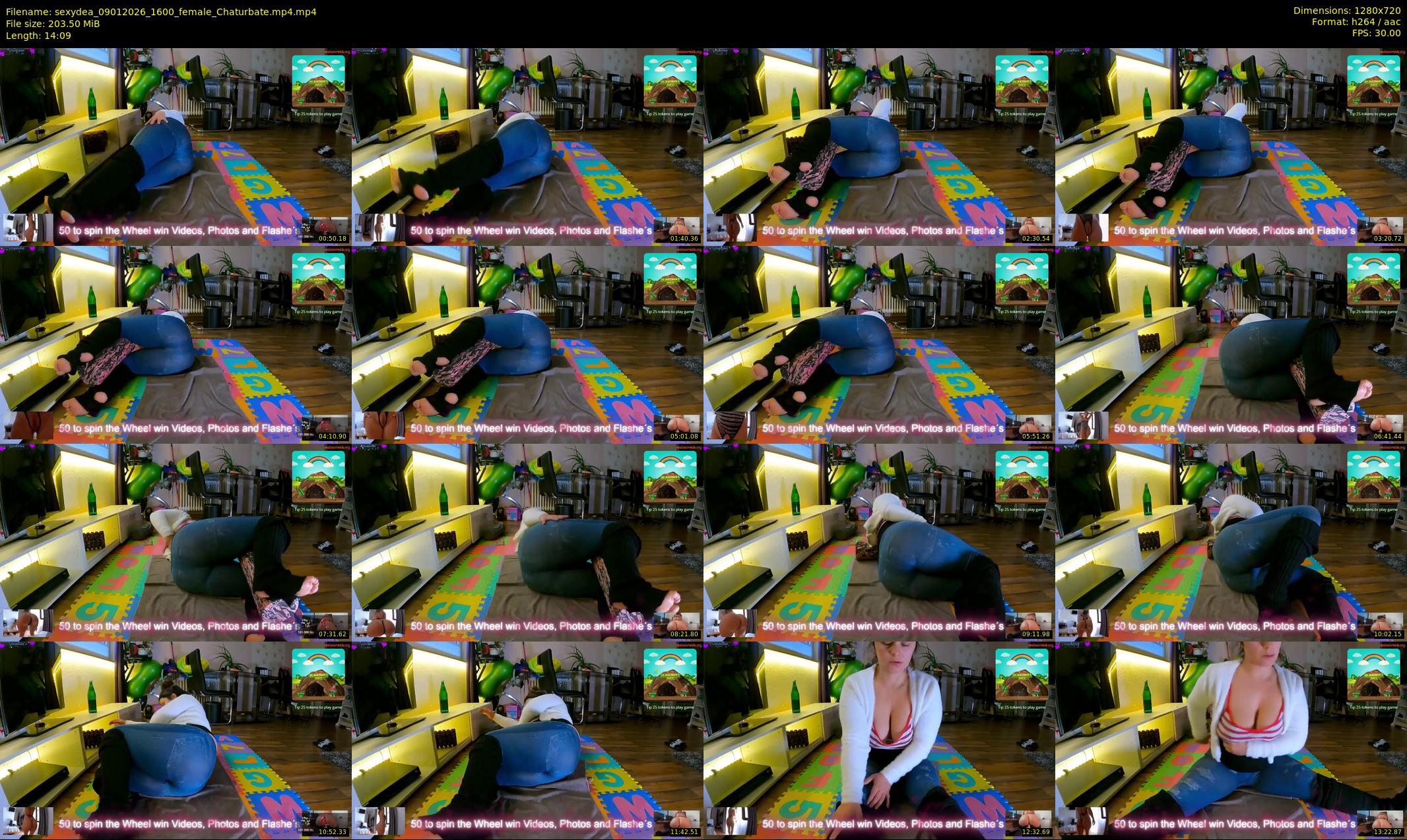 sexydea — 15 minute Chaturbate female cam show recording, 720p, Jan 9, 2026