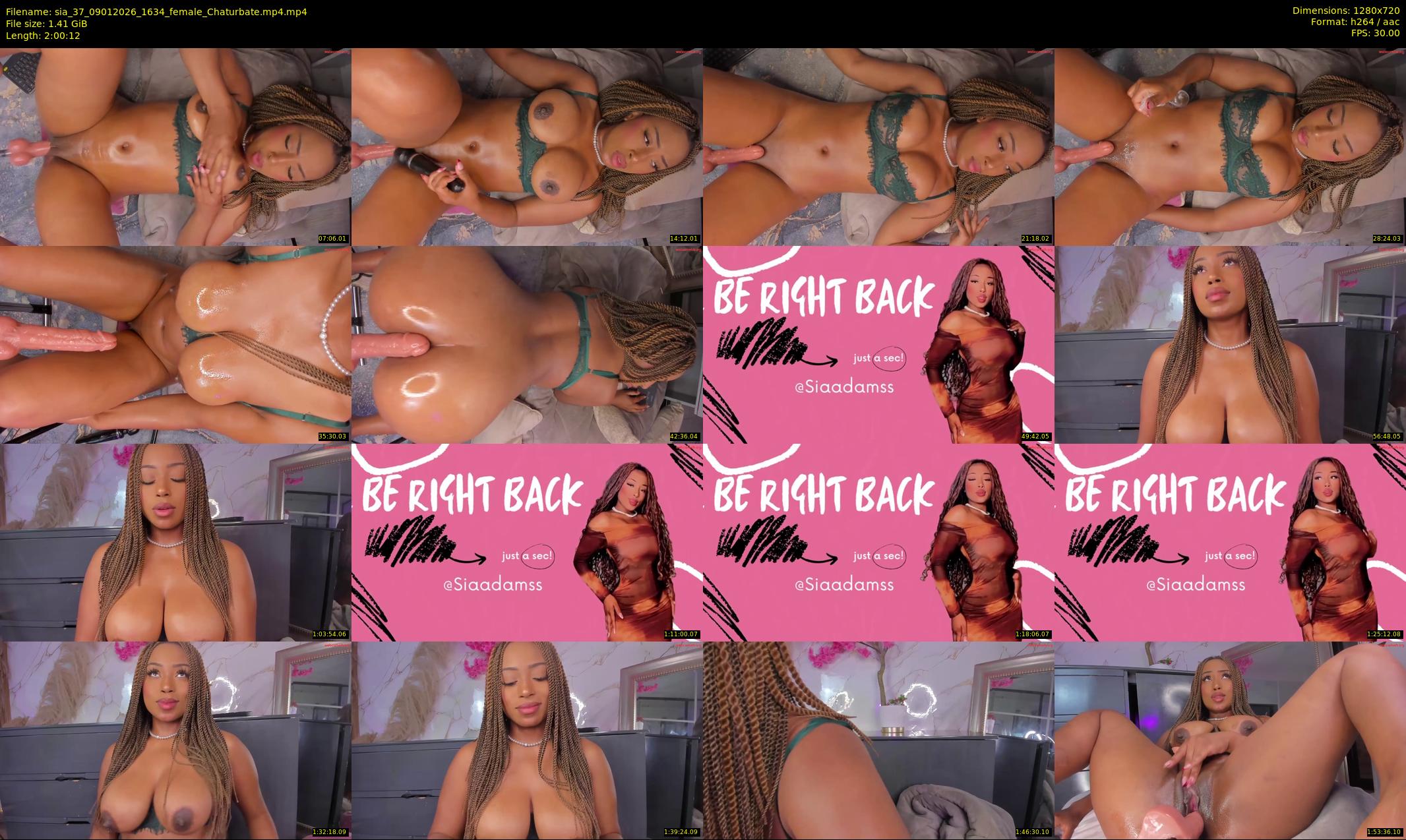 sia_37 — 121 minute Chaturbate female cam show recording, 720p, Jan 9, 2026