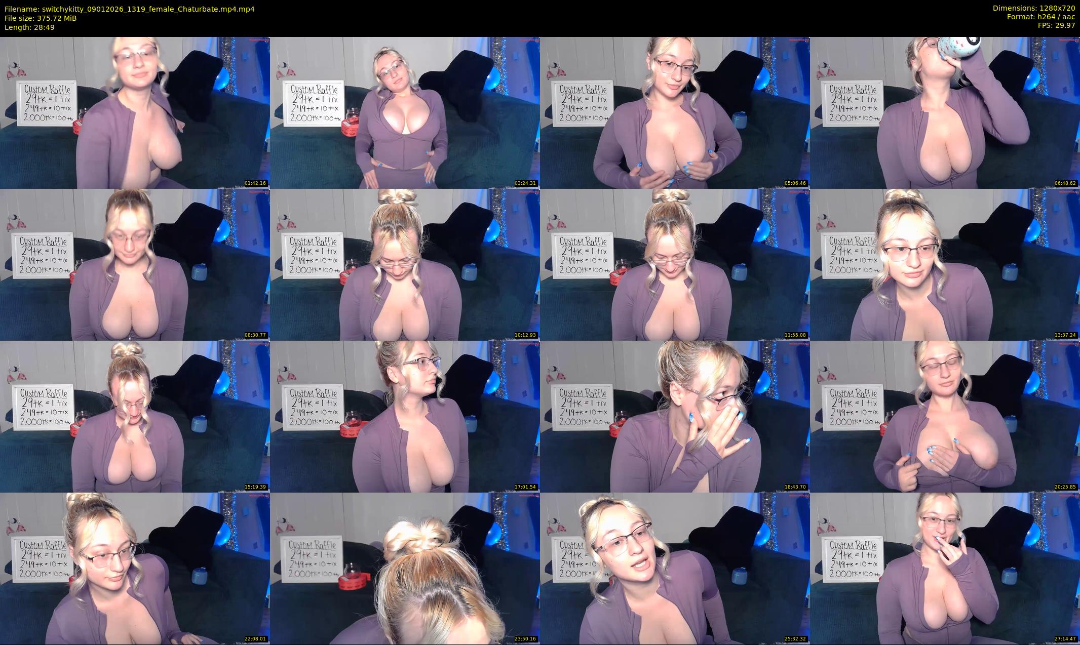 switchykitty — 29 minute Chaturbate female cam show recording, 720p, Jan 9, 2026
