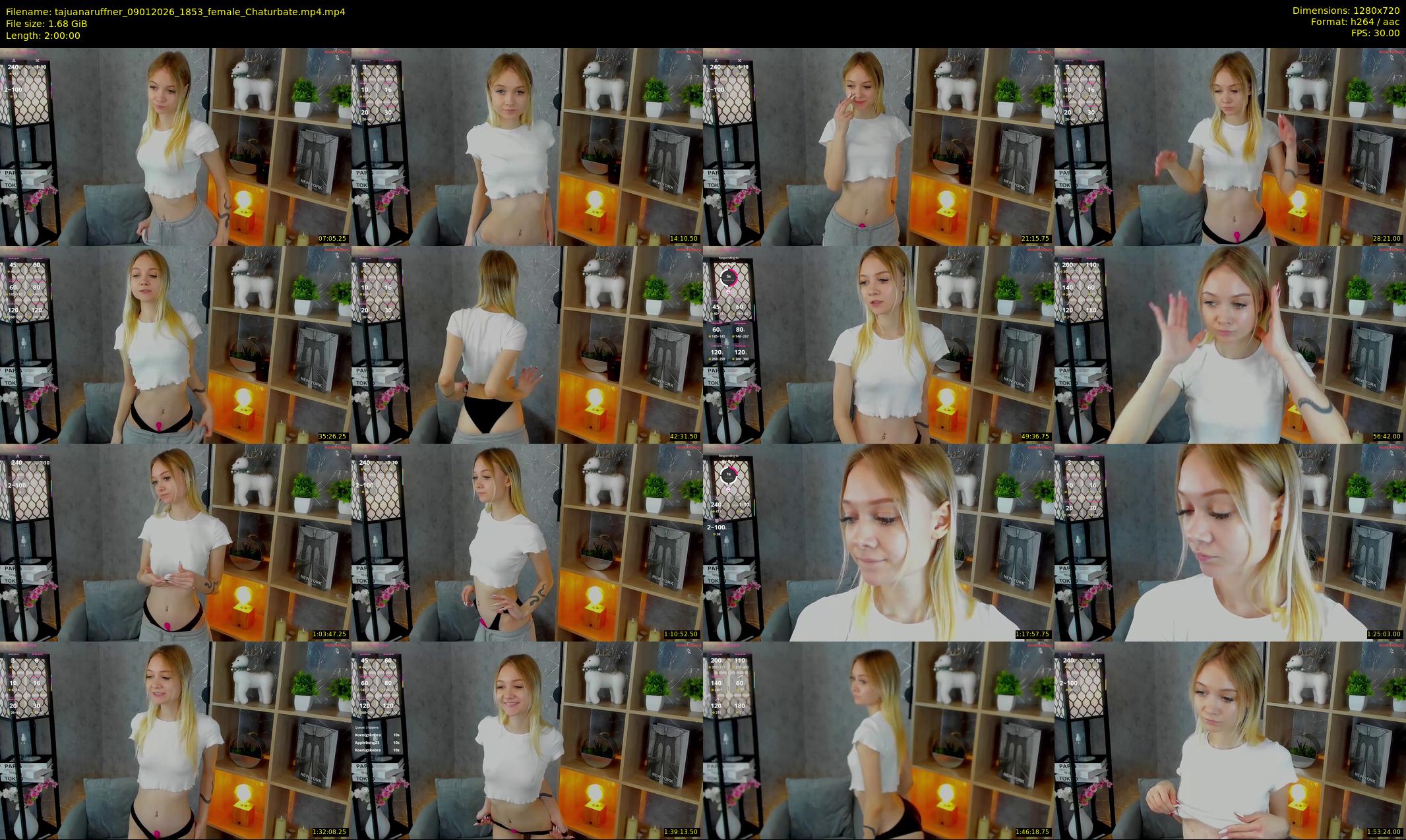 tajuanaruffner — 120 minute Chaturbate female cam show recording, 720p, Jan 9, 2026