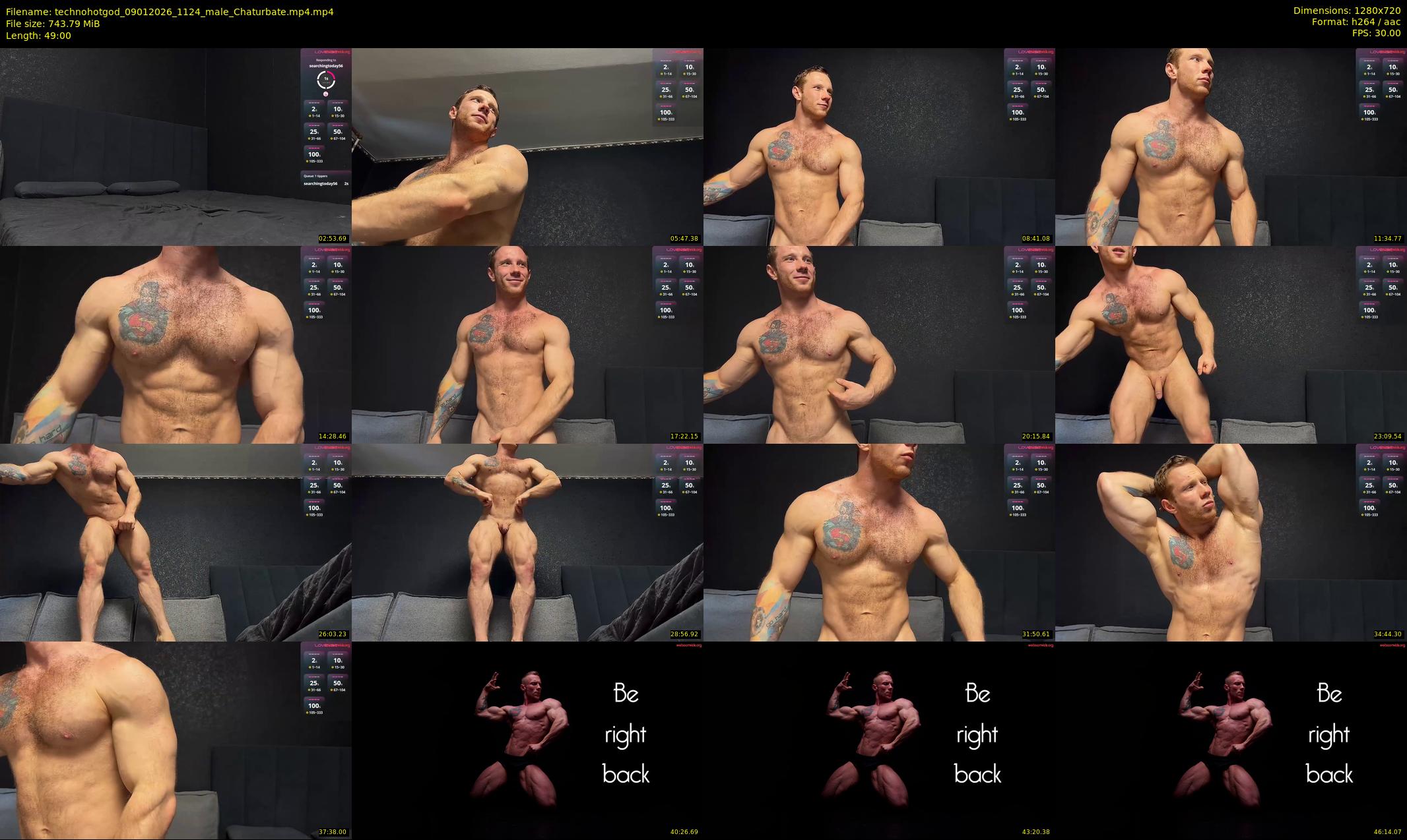 technohotgod — 49 minute Chaturbate male cam show recording, 720p, Jan 9, 2026