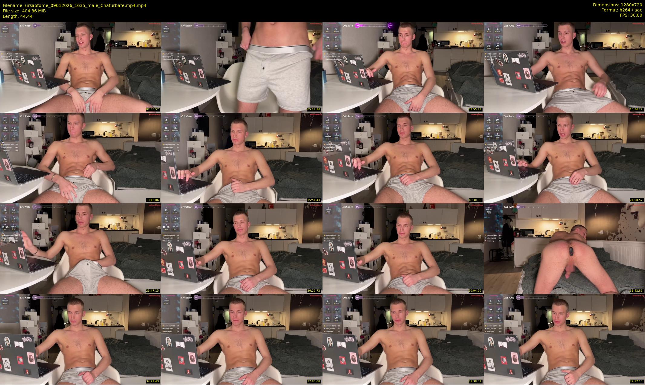 ursaotome — 45 minute Chaturbate male cam show recording, 720p, Jan 9, 2026