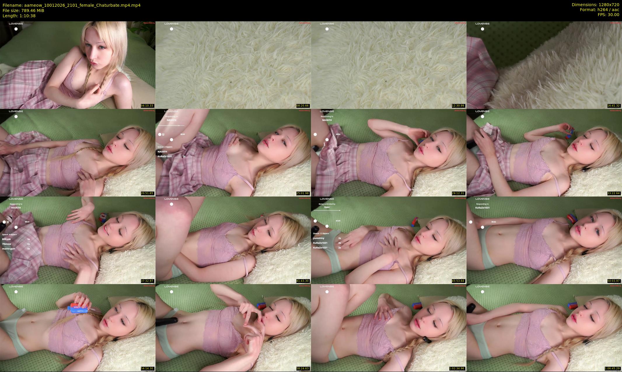 aameow — 71 minute Chaturbate female cam show recording, 720p, Jan 10, 2026