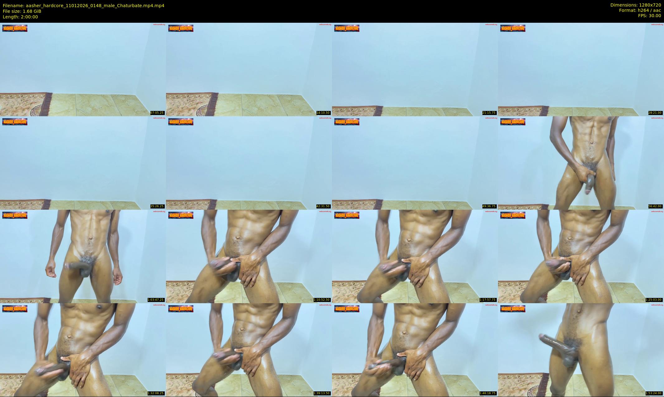 aasher_hardcore — 120 minute Chaturbate male cam show recording, 720p, Jan 11, 2026