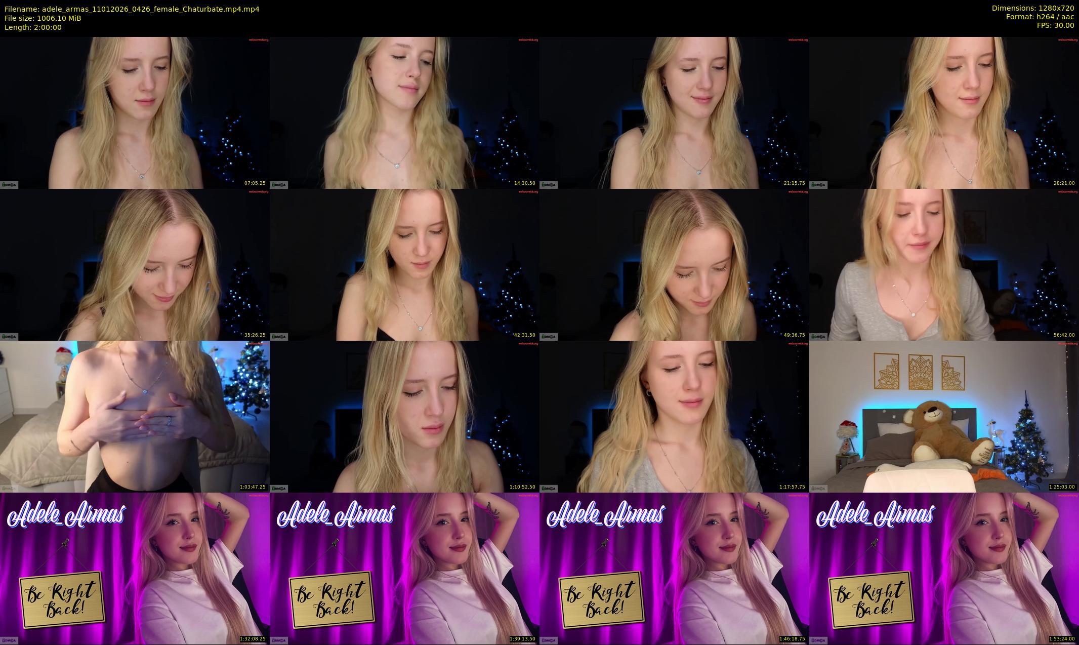adele_armas — 120 minute Chaturbate female cam show recording, 720p, Jan 11, 2026