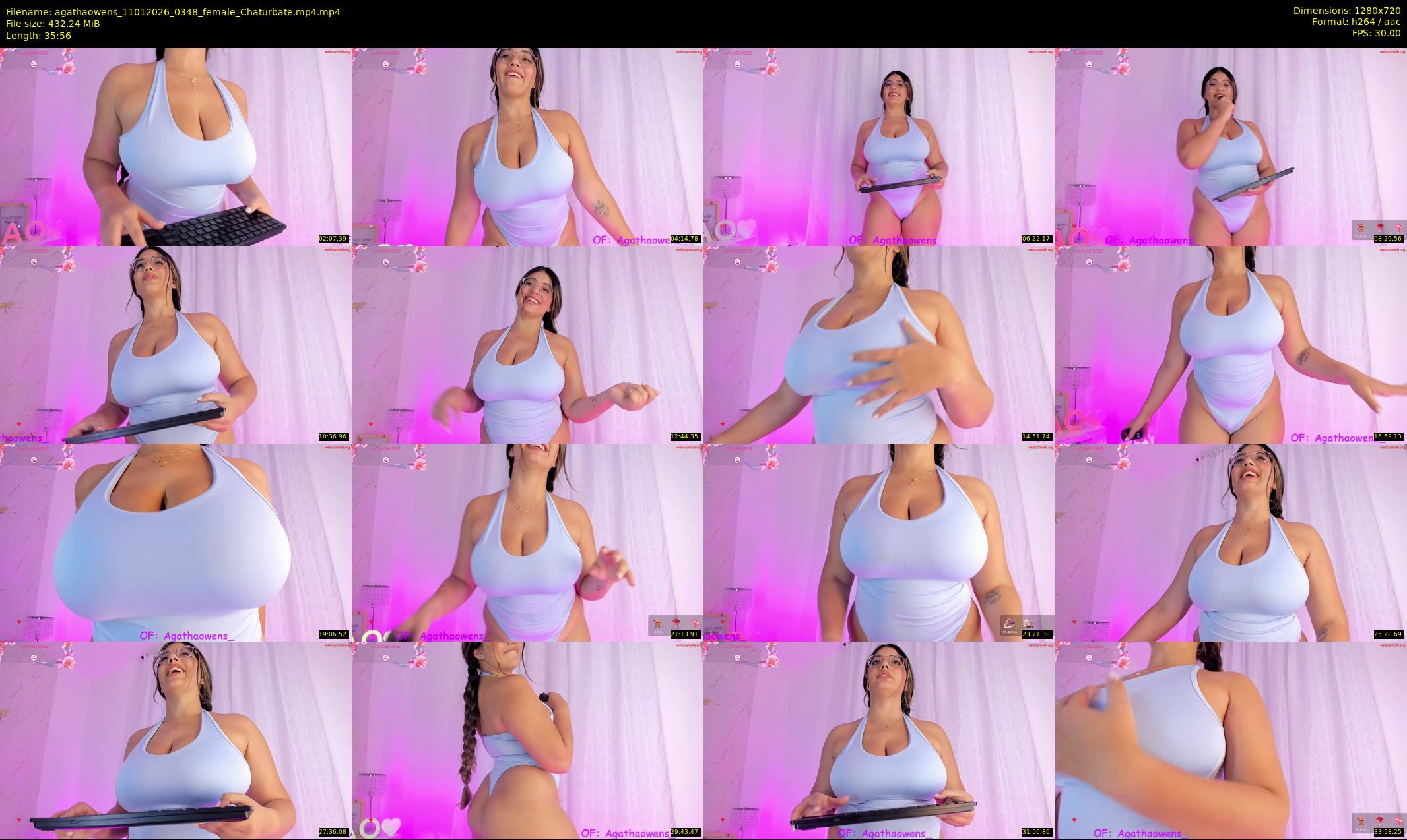 agathaowens — 36 minute Chaturbate female cam show recording, 720p, Jan 11, 2026