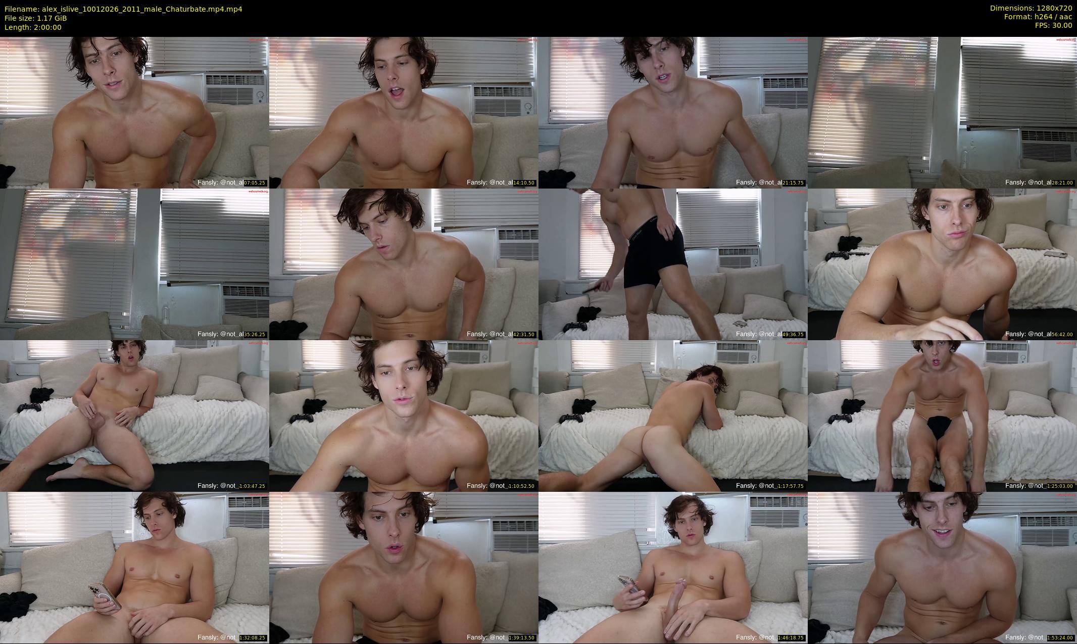 alex_islive — 120 minute Chaturbate male cam show recording, 720p, Jan 10, 2026