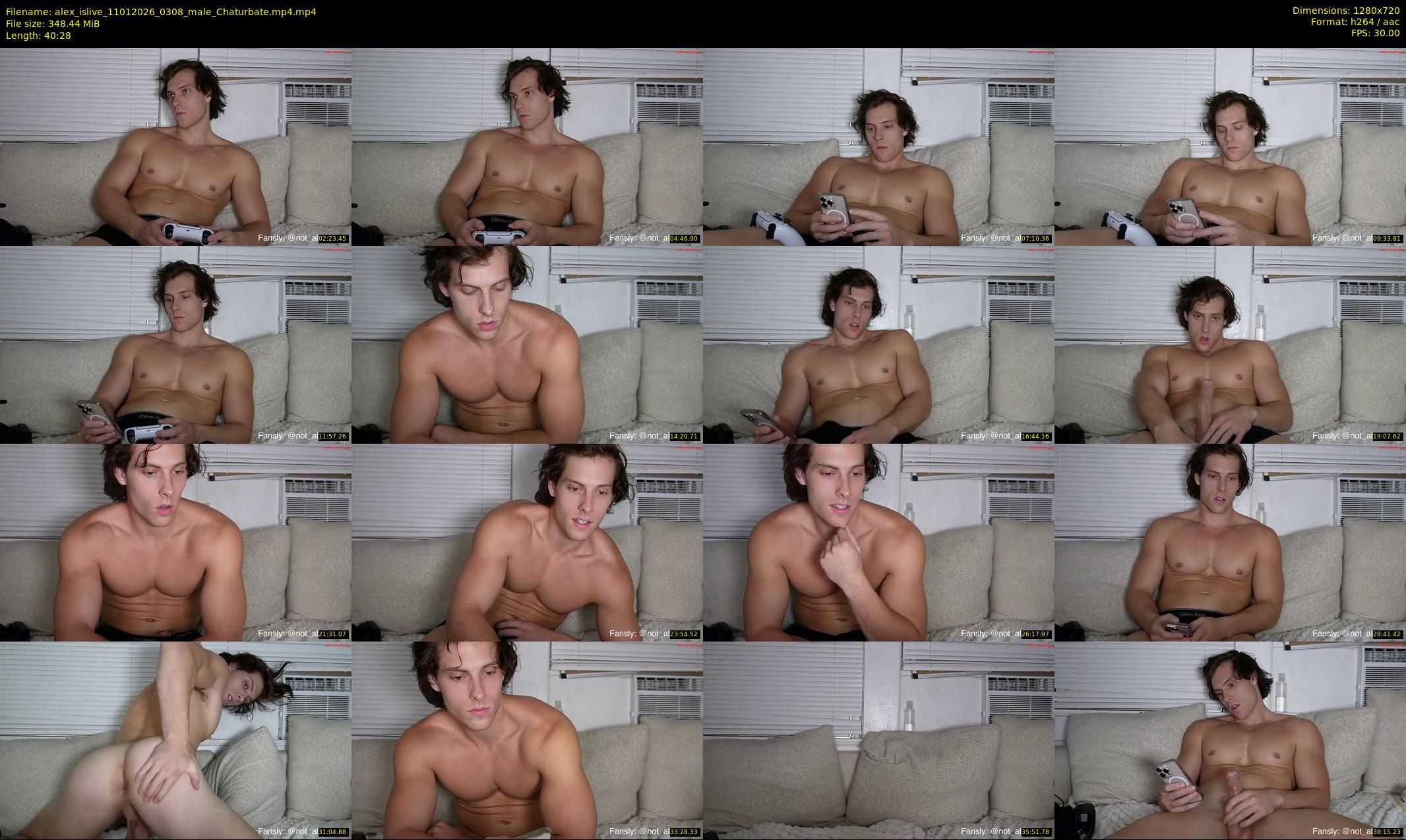 alex_islive — 41 minute Chaturbate male cam show recording, 720p, Jan 11, 2026