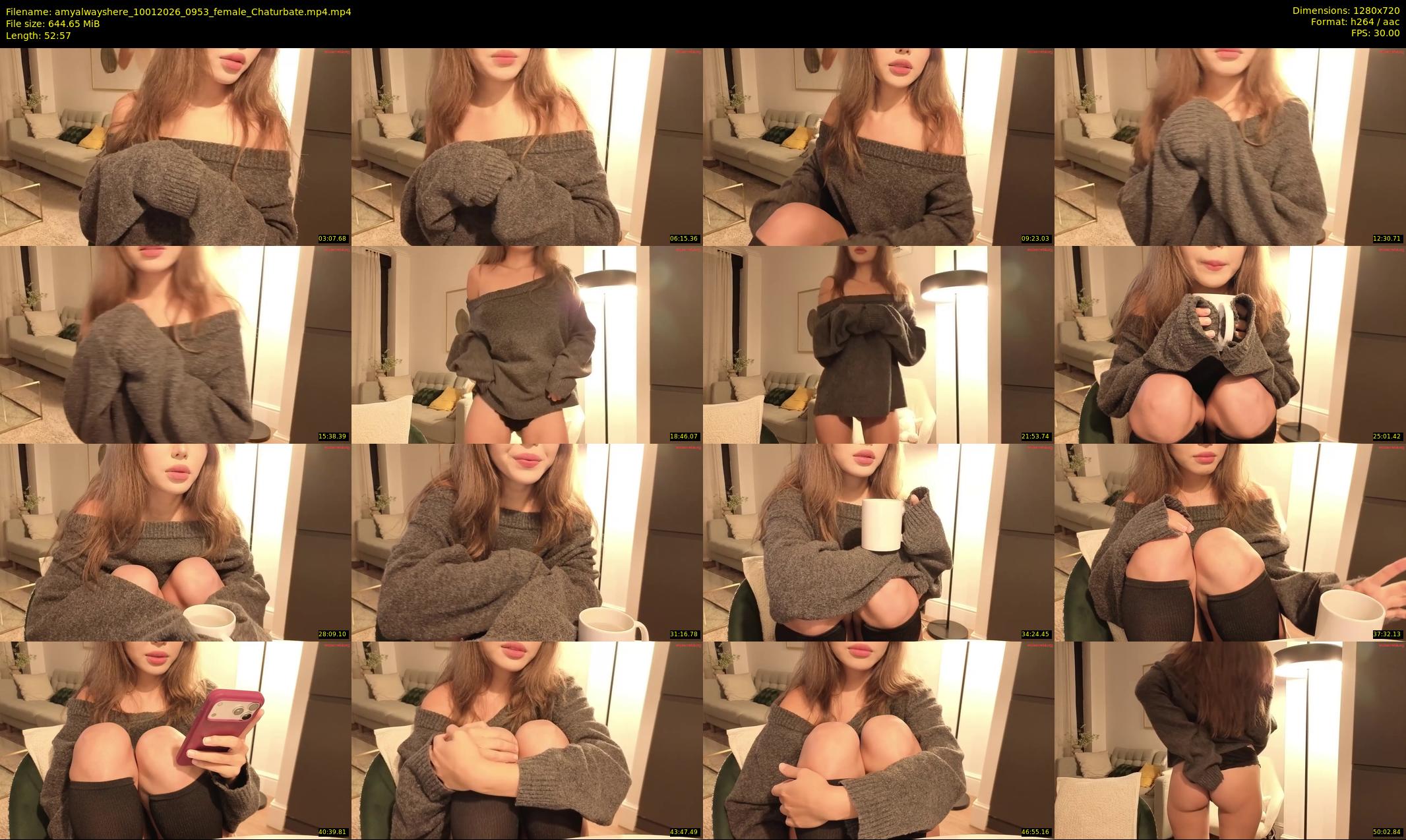 amyalwayshere — 53 minute Chaturbate female cam show recording, 720p, Jan 10, 2026