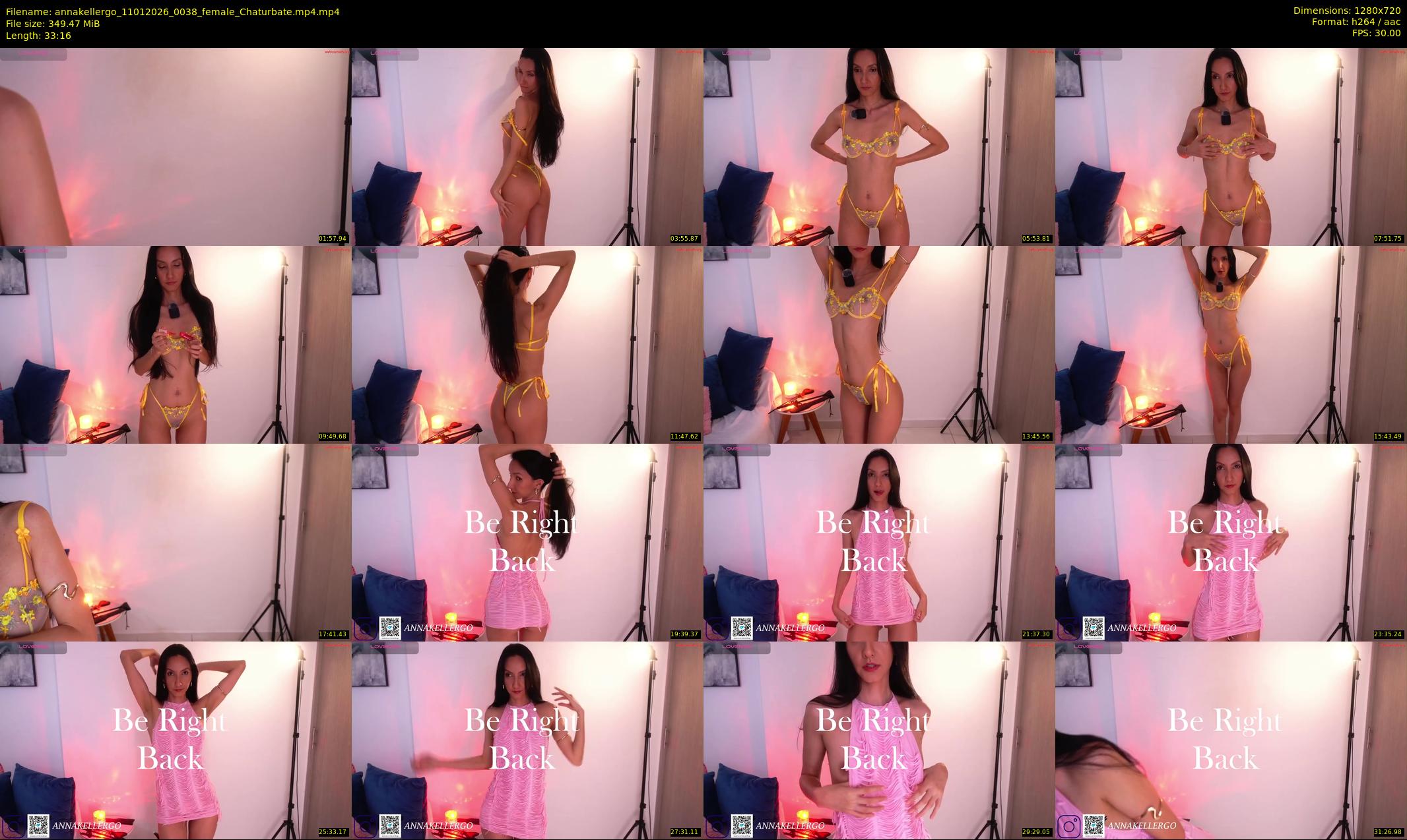 annakellergo — 34 minute Chaturbate female cam show recording, 720p, Jan 11, 2026