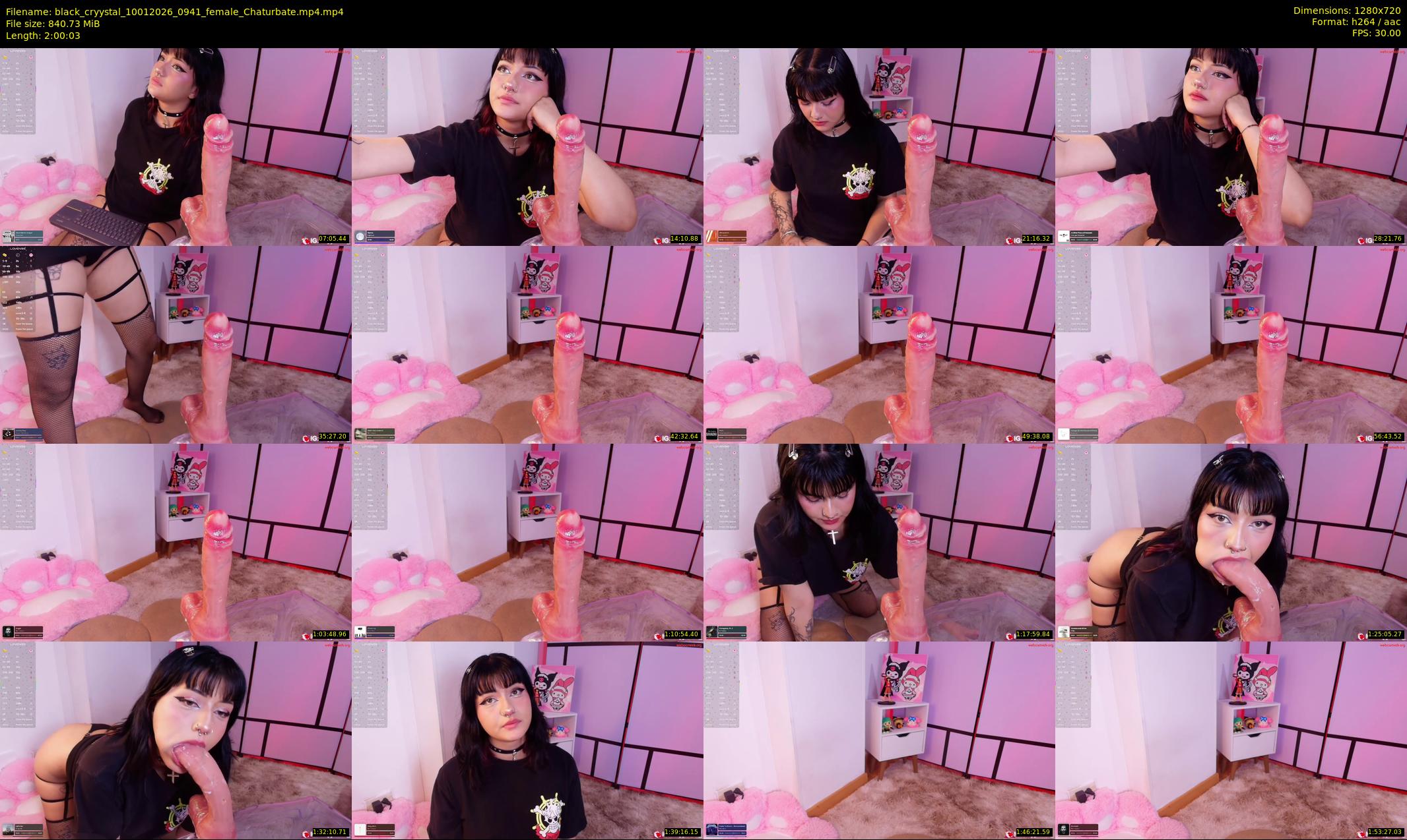 black_cryystal — 121 minute Chaturbate female cam show recording, 720p, Jan 10, 2026