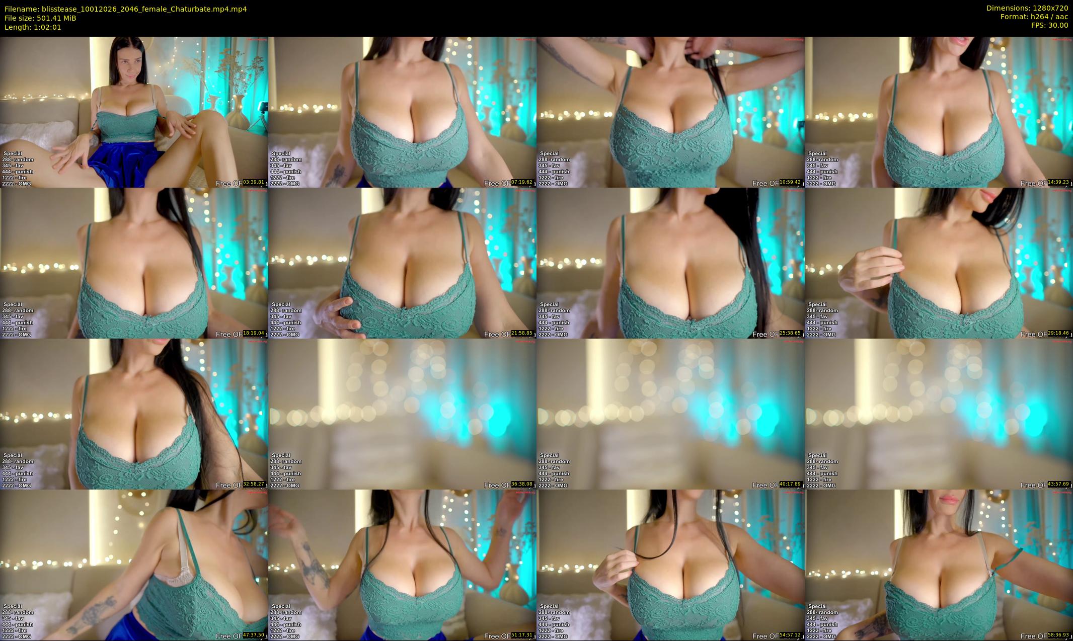 blisstease — 63 minute Chaturbate female cam show recording, 720p, Jan 10, 2026