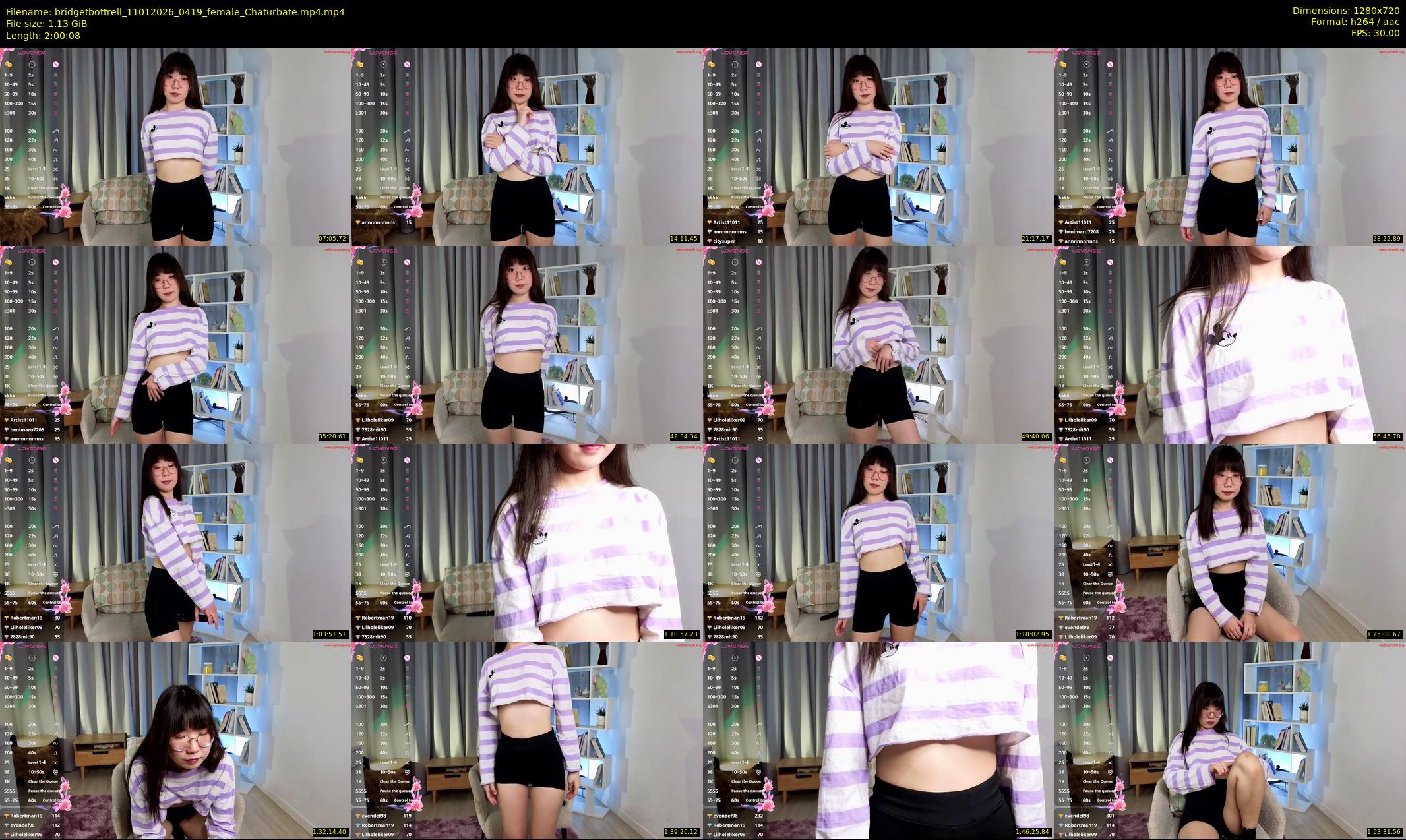bridgetbottrell — 121 minute Chaturbate female cam show recording, 720p, Jan 11, 2026