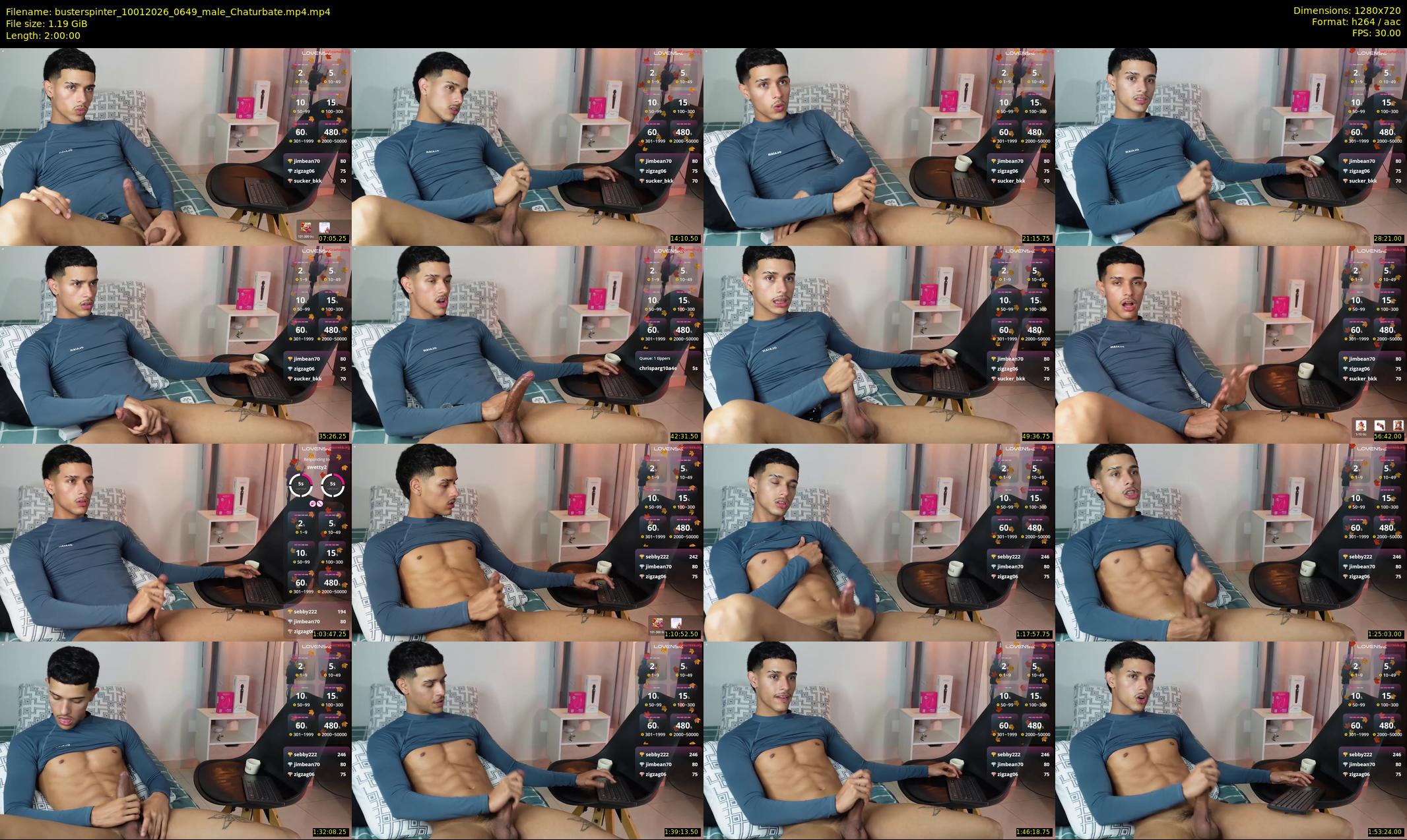 busterspinter — 120 minute Chaturbate male cam show recording, 720p, Jan 10, 2026