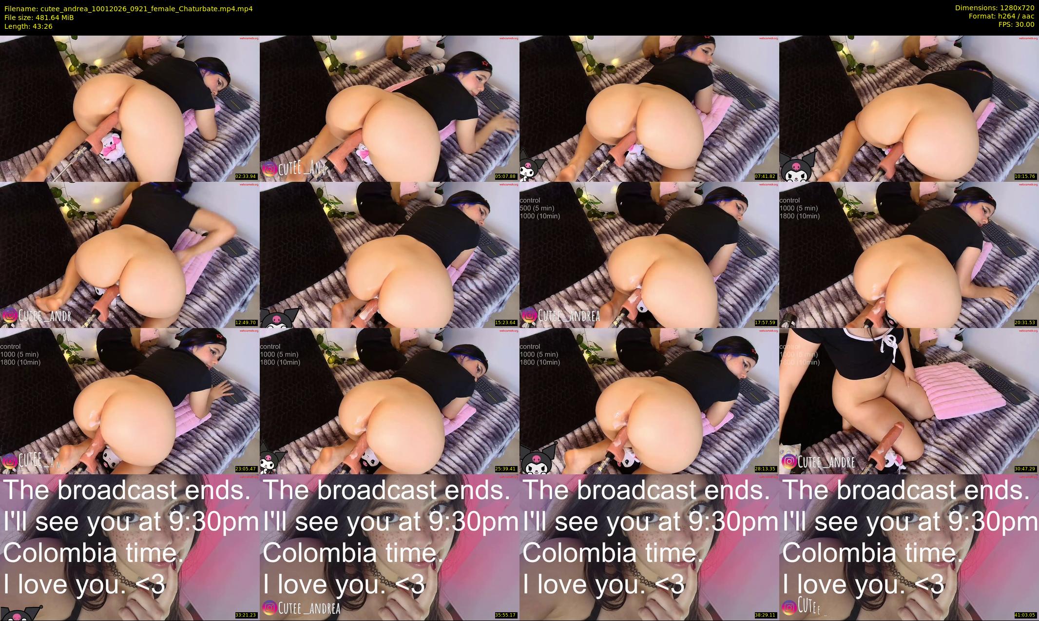 cutee_andrea — 44 minute Chaturbate female cam show recording, 720p, Jan 10, 2026