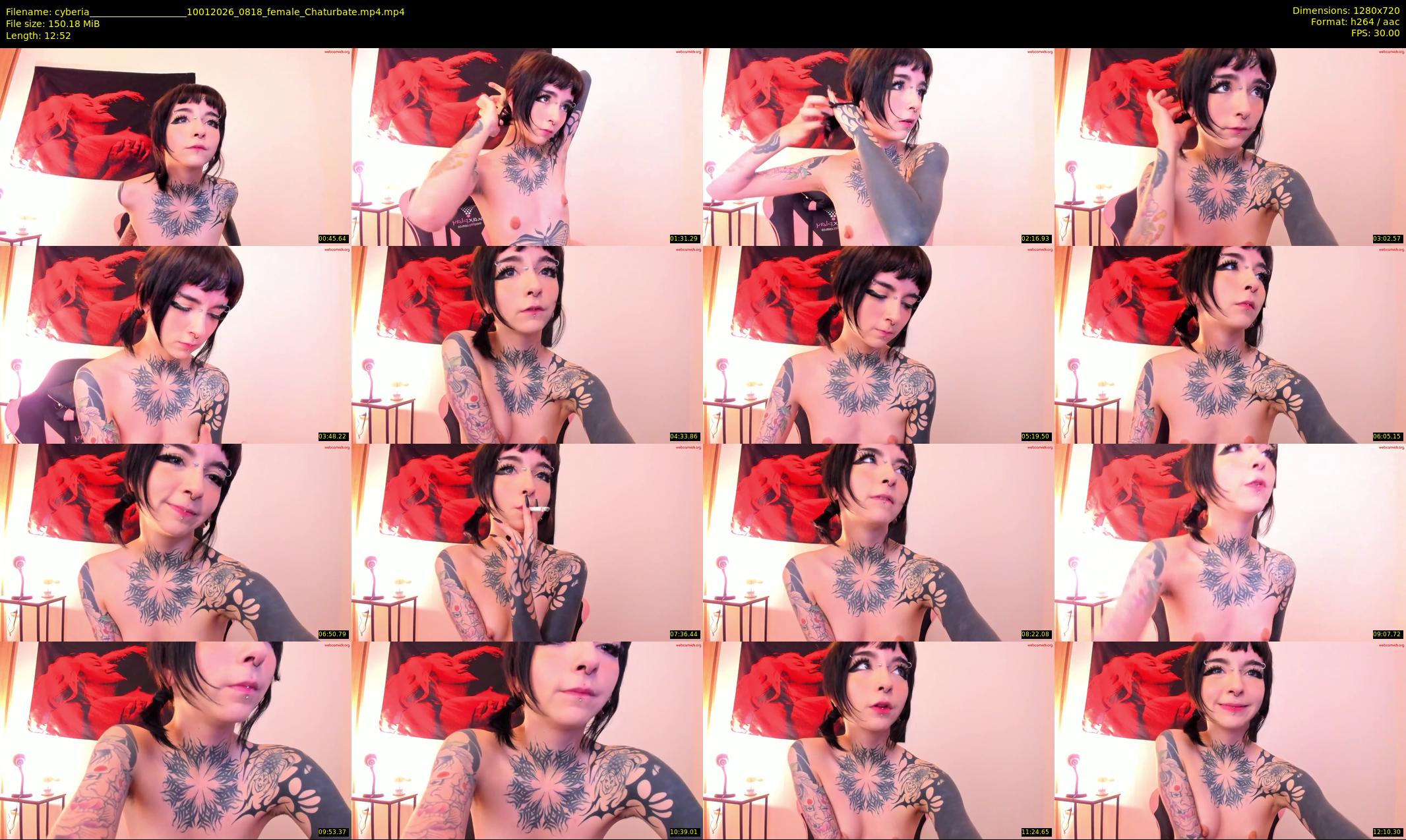 cyberia____________________ — 13 minute Chaturbate female cam show recording, 720p, Jan 10, 2026
