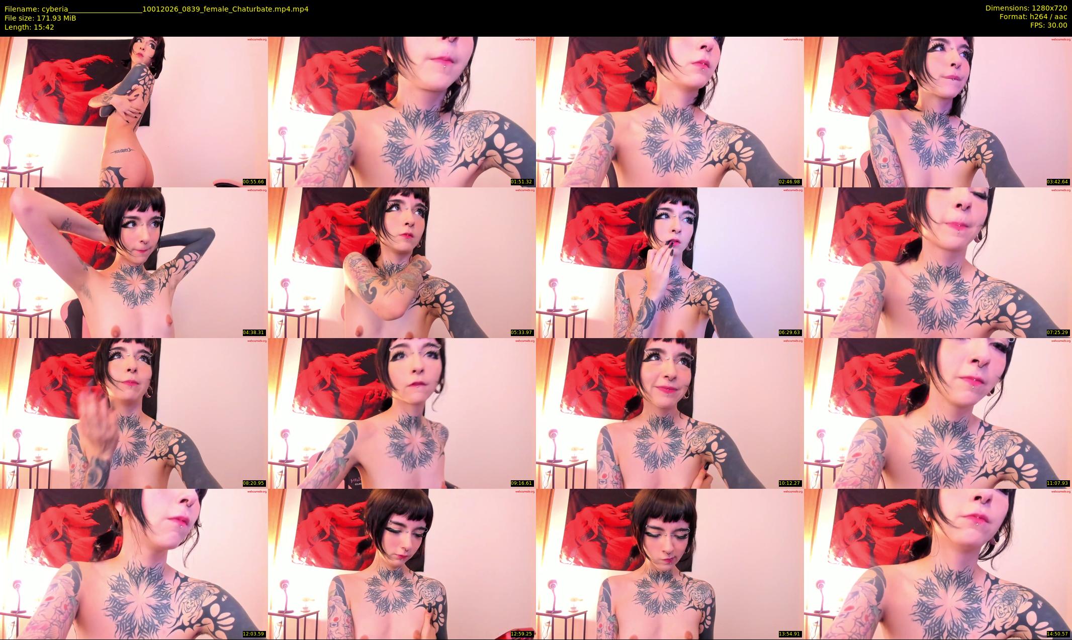cyberia____________________ — 16 minute Chaturbate female cam show recording, 720p, Jan 10, 2026
