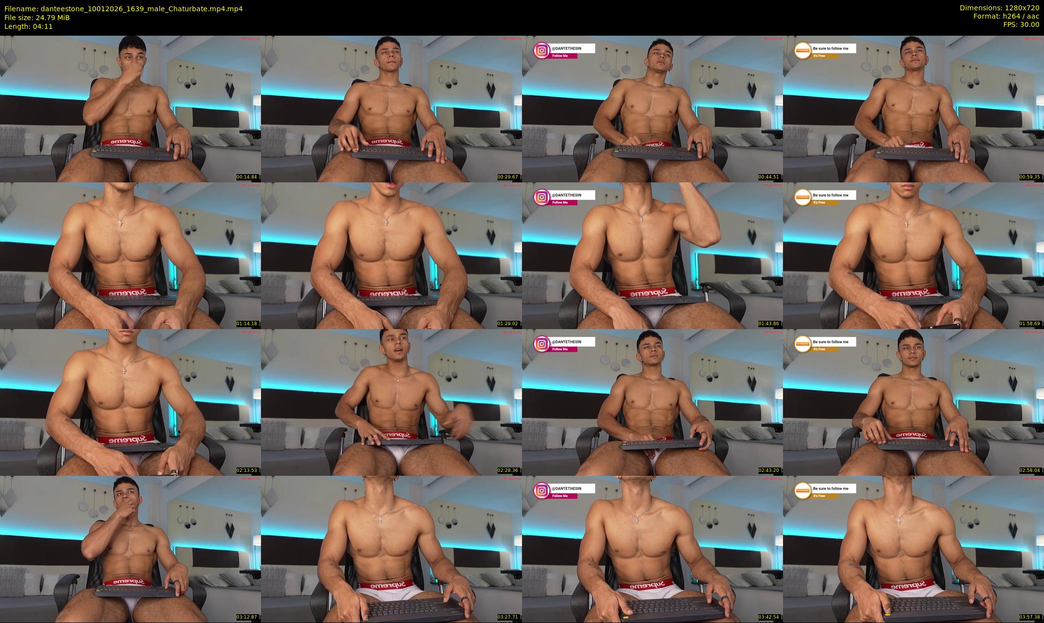 danteestone — 5 minute Chaturbate male cam show recording, 720p, Jan 10, 2026