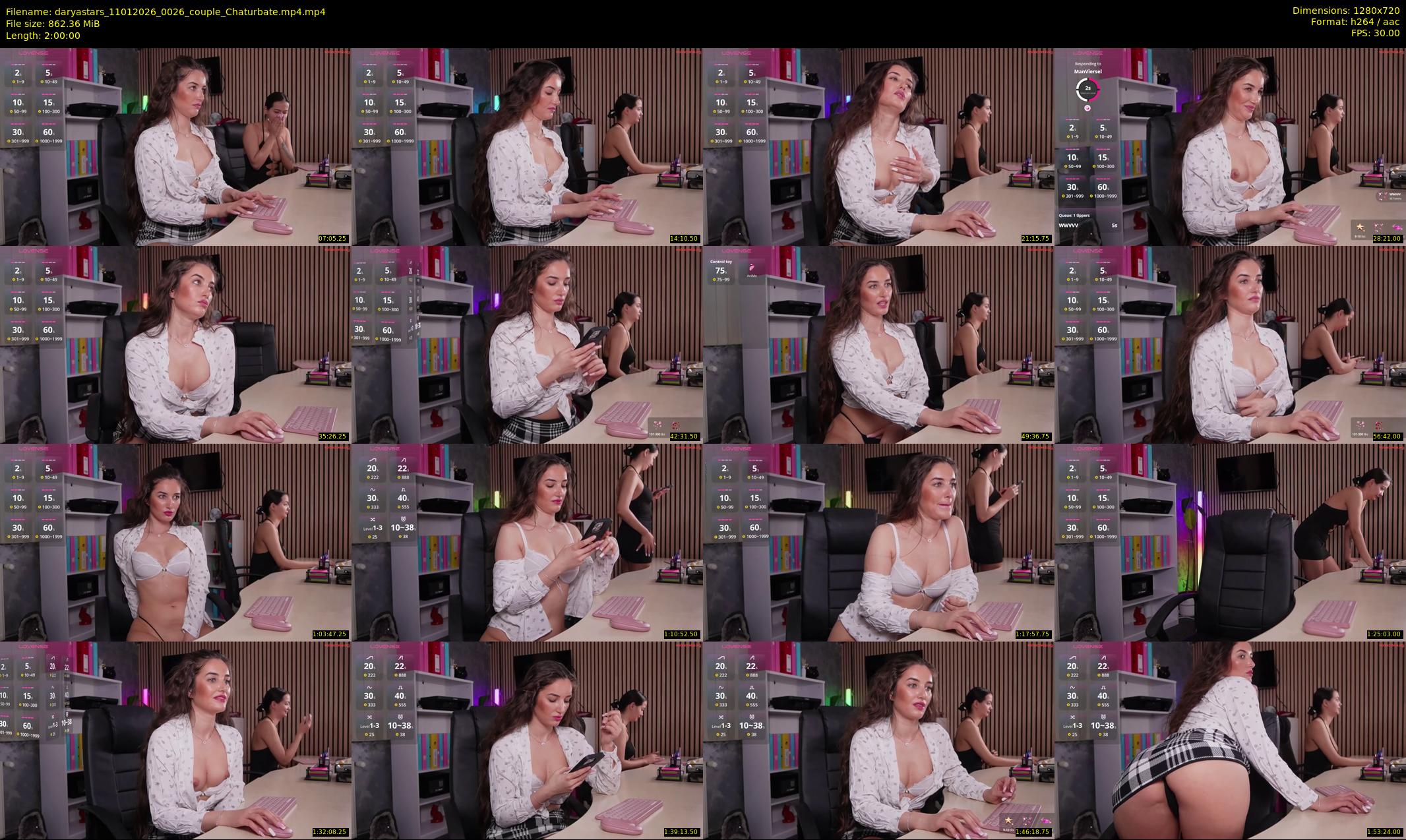 daryastars — 120 minute Chaturbate couple cam show recording, 720p, Jan 11, 2026