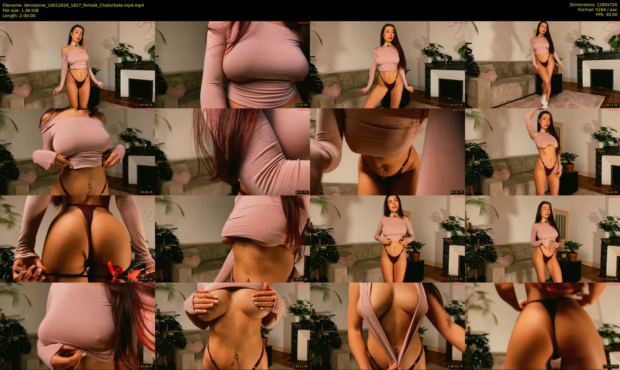 deniseone — 120 minute Chaturbate female cam show recording, 720p, Jan 10, 2026