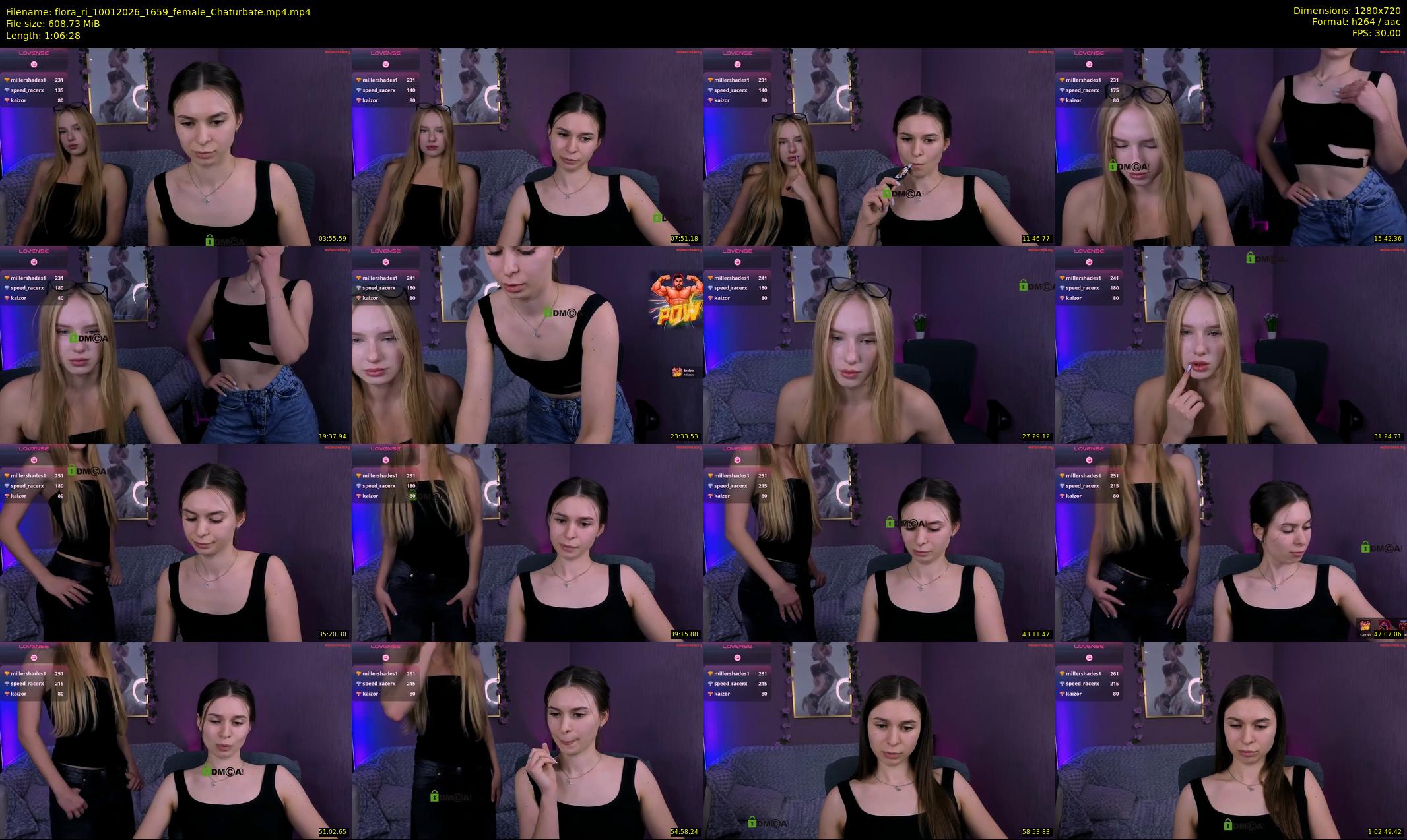 flora_ri — 67 minute Chaturbate female cam show recording, 720p, Jan 10, 2026